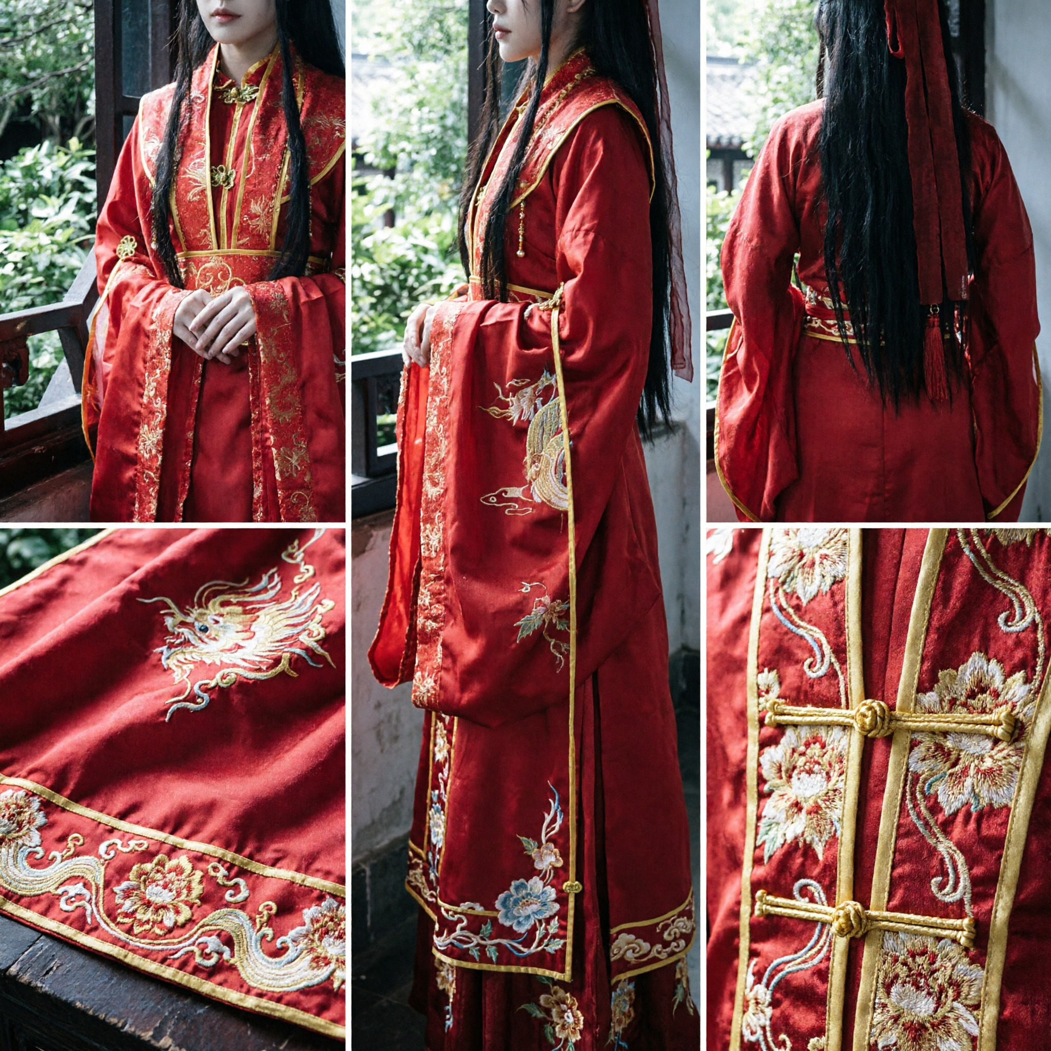 Traditional Chinese Red Hanfu Wedding Costume Ancient Historical Drama Cosplay Outfit for Men and Women - Asian Costume