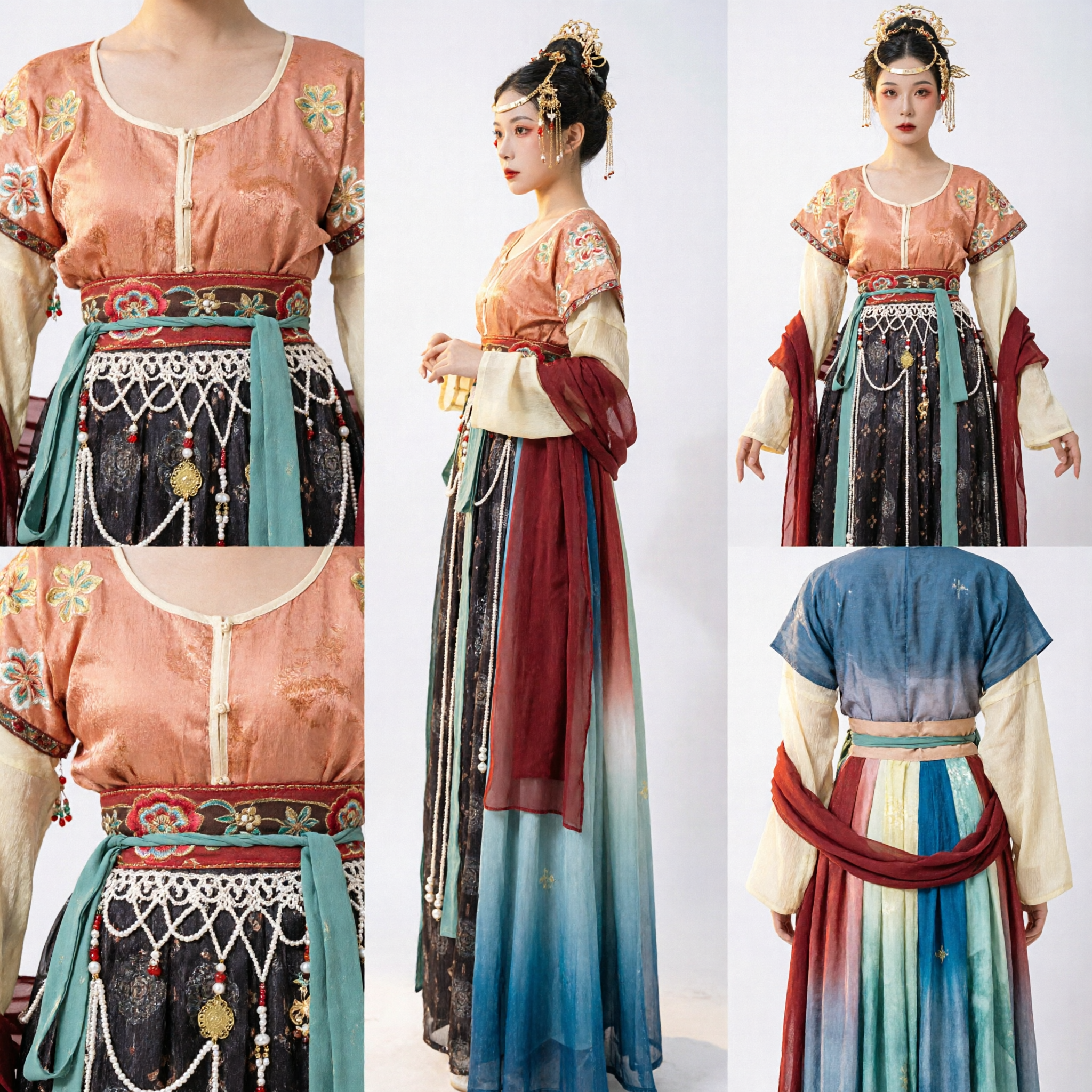 Traditional Chinese Tang Dynasty Hanfu Costume for Women Dunhuang Flying Apsara Dance Performance Dress - Asian Costume
