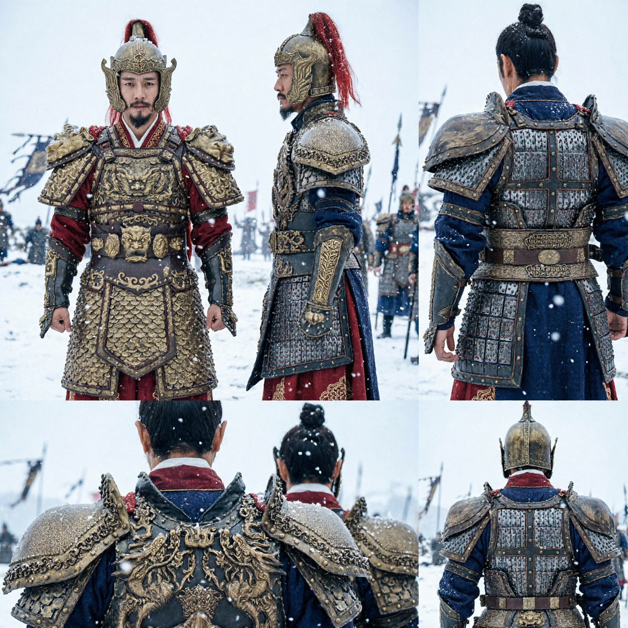 Ancient Chinese General Armor Costume Set Historical Warrior Outfit for Men and Women Cosplay and Theater Performance - Asian Costume