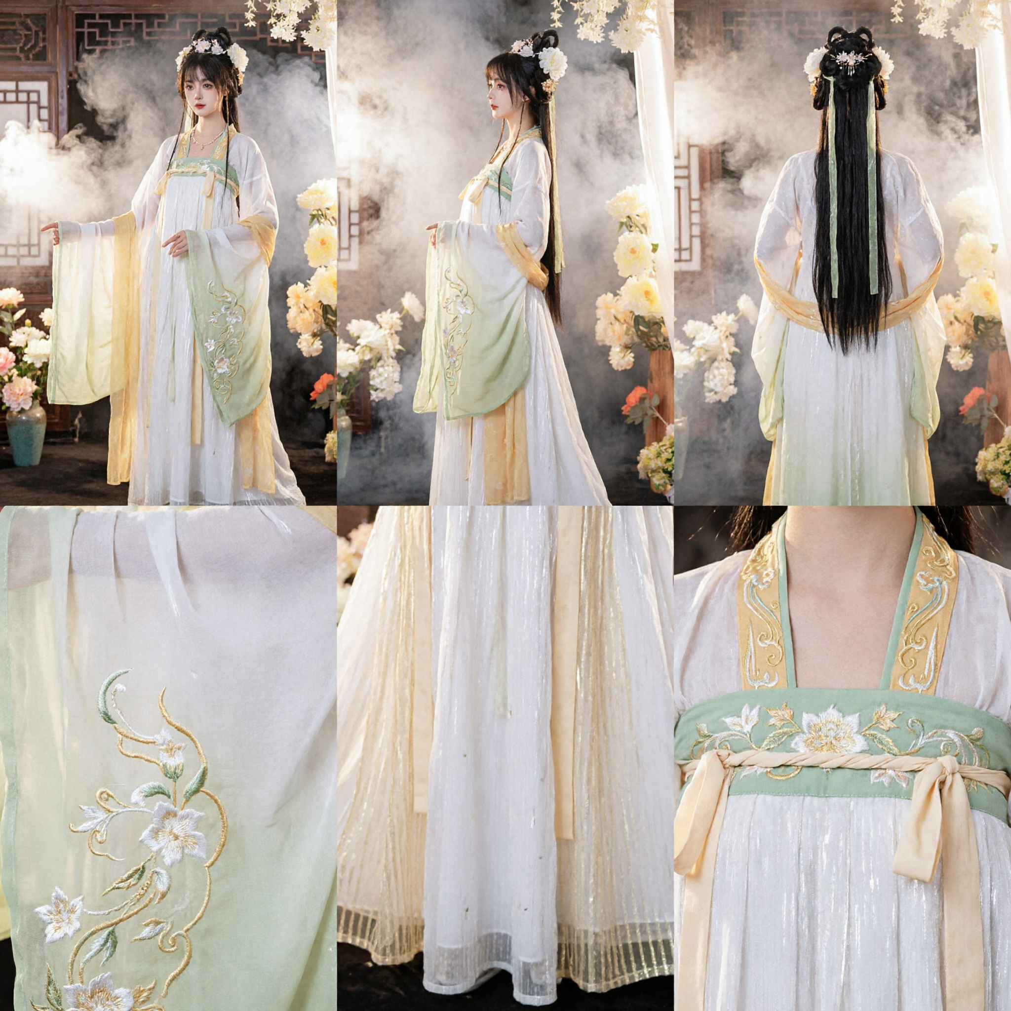 Elegant Traditional Chinese Hanfu Dress Women Tang Dynasty Fairy Costume Embroidered Ancient Clothing for Performance - Asian Costume