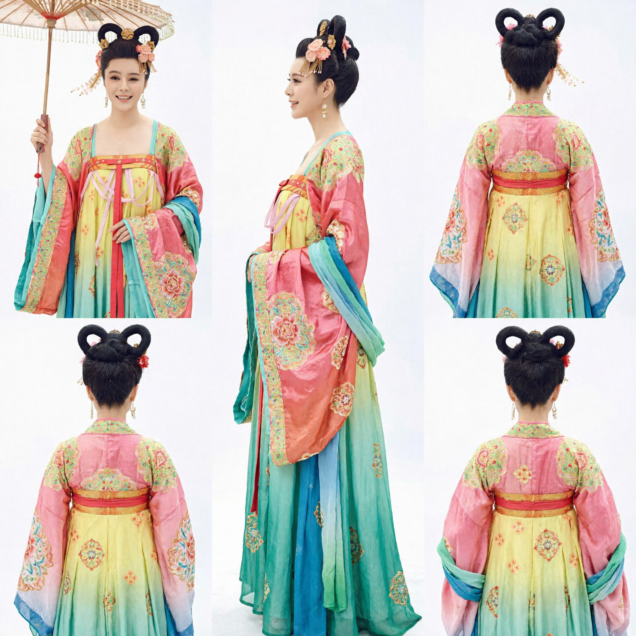 Traditional Chinese Tang Dynasty Palace Lady Hanfu Set Ancient Empress Costume Dress for Women Cosplay - Asian Costume