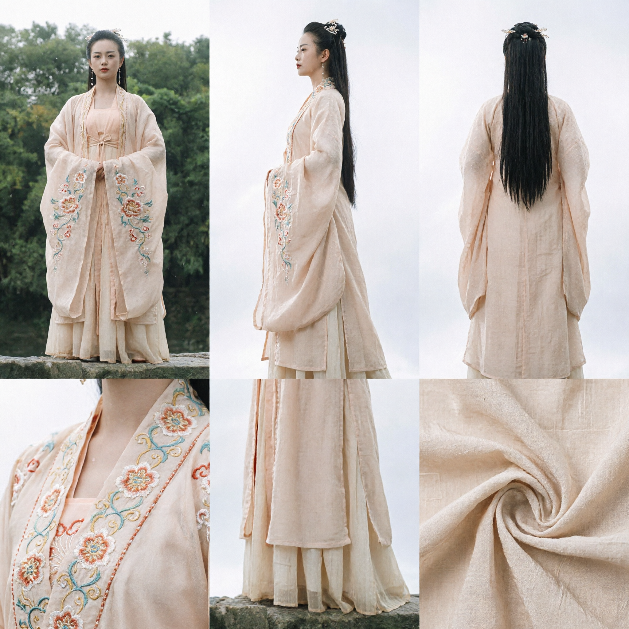 Elegant Ancient Chinese Hanfu Dress Women's Traditional Costume Wide Sleeve Fairy Robe for Photography - Asian Costume