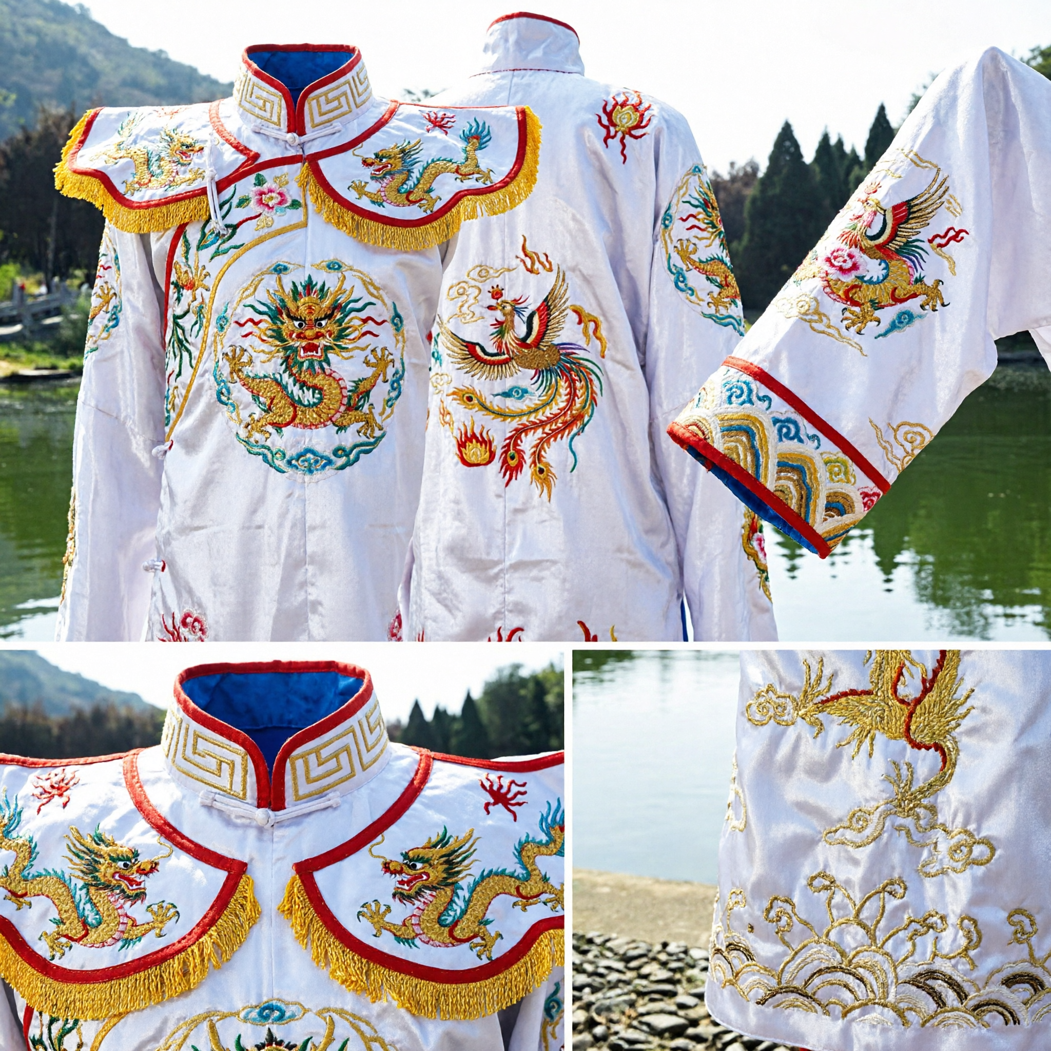 Traditional Chinese Peking Opera Costume Ancient General Warrior Complete Set with Headdress for Performance - Asian Costume