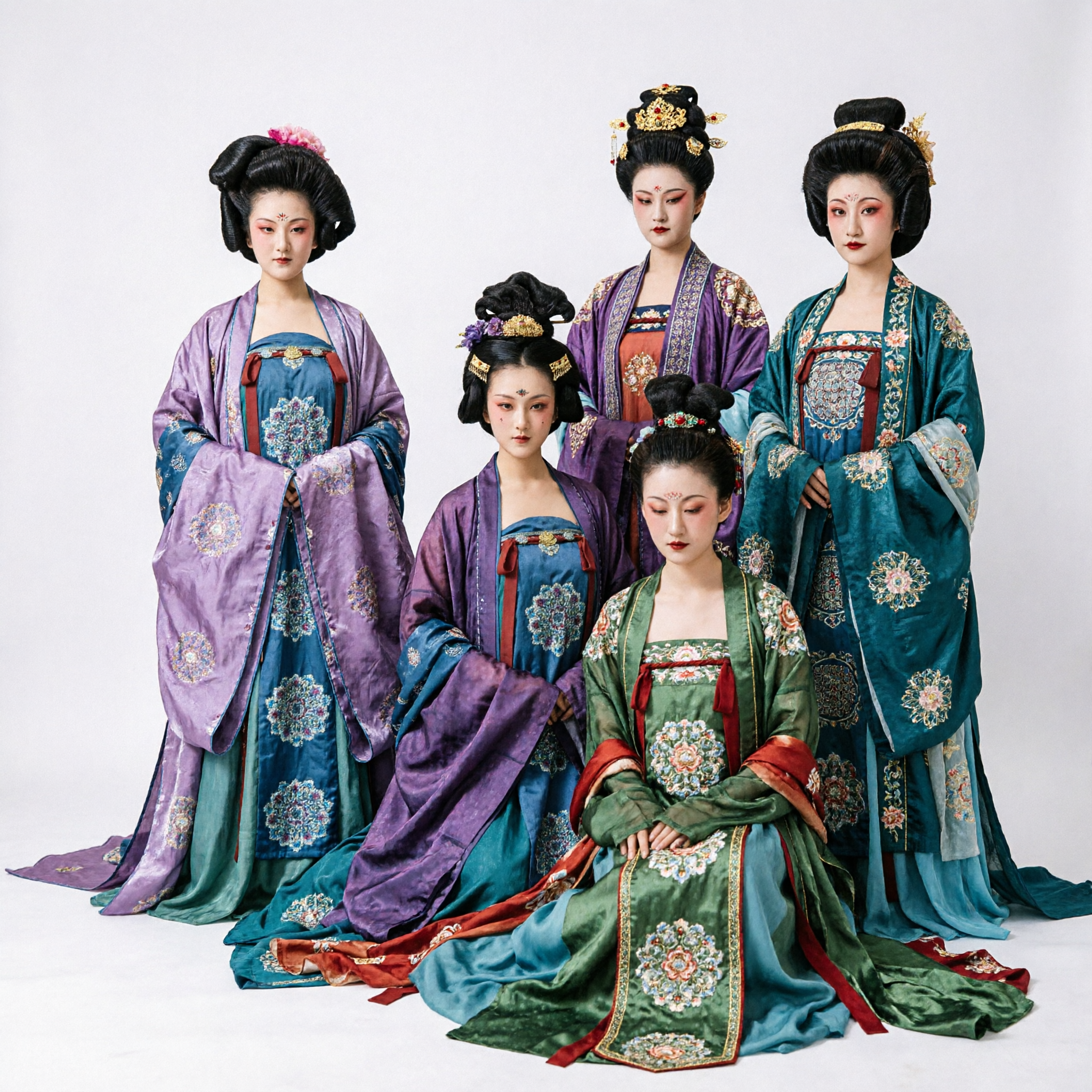 Traditional Chinese Tang Dynasty Palace Lady Hanfu Ancient Chinese Costume Complete Set for Women Historical Cosplay - Asian Costume