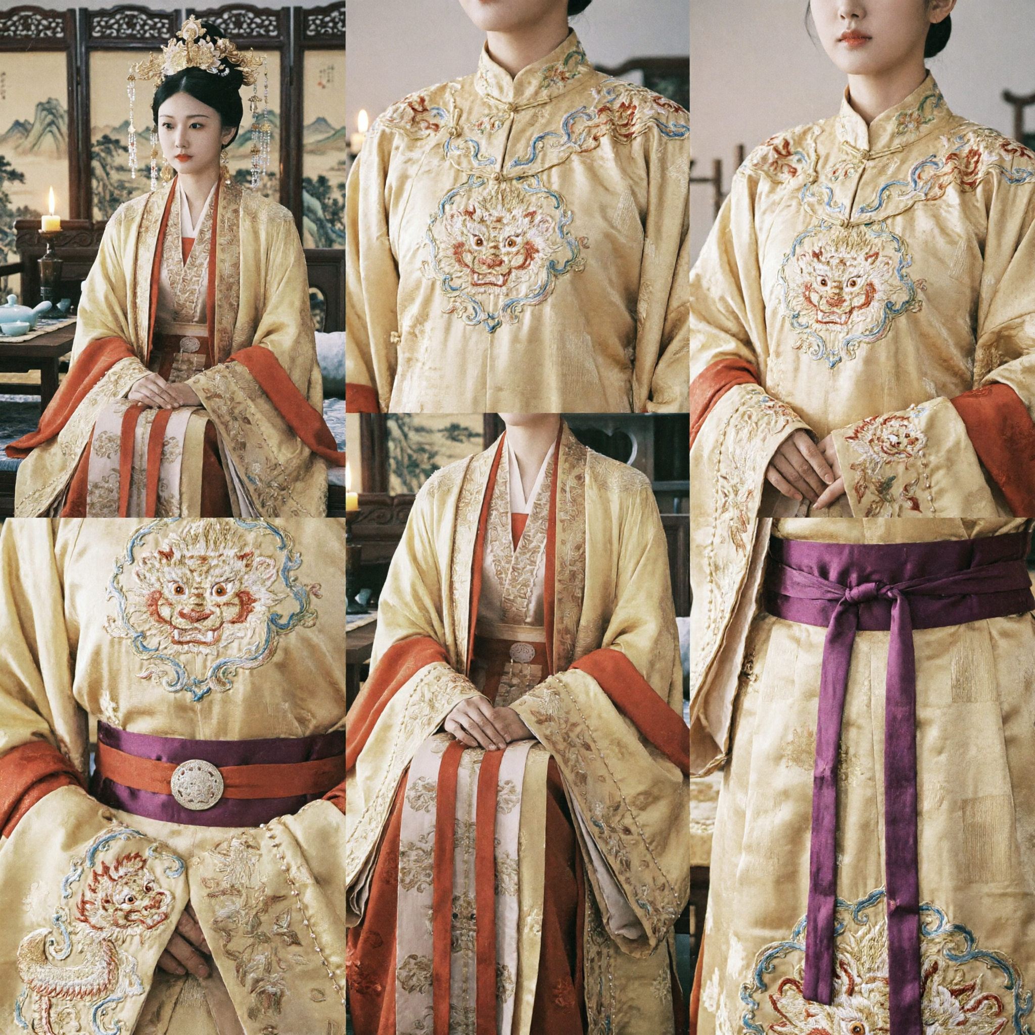 Ancient Chinese Empress Hanfu Costume Traditional Yellow Noble Lady Dress for Women Cosplay Photography - Asian Costume