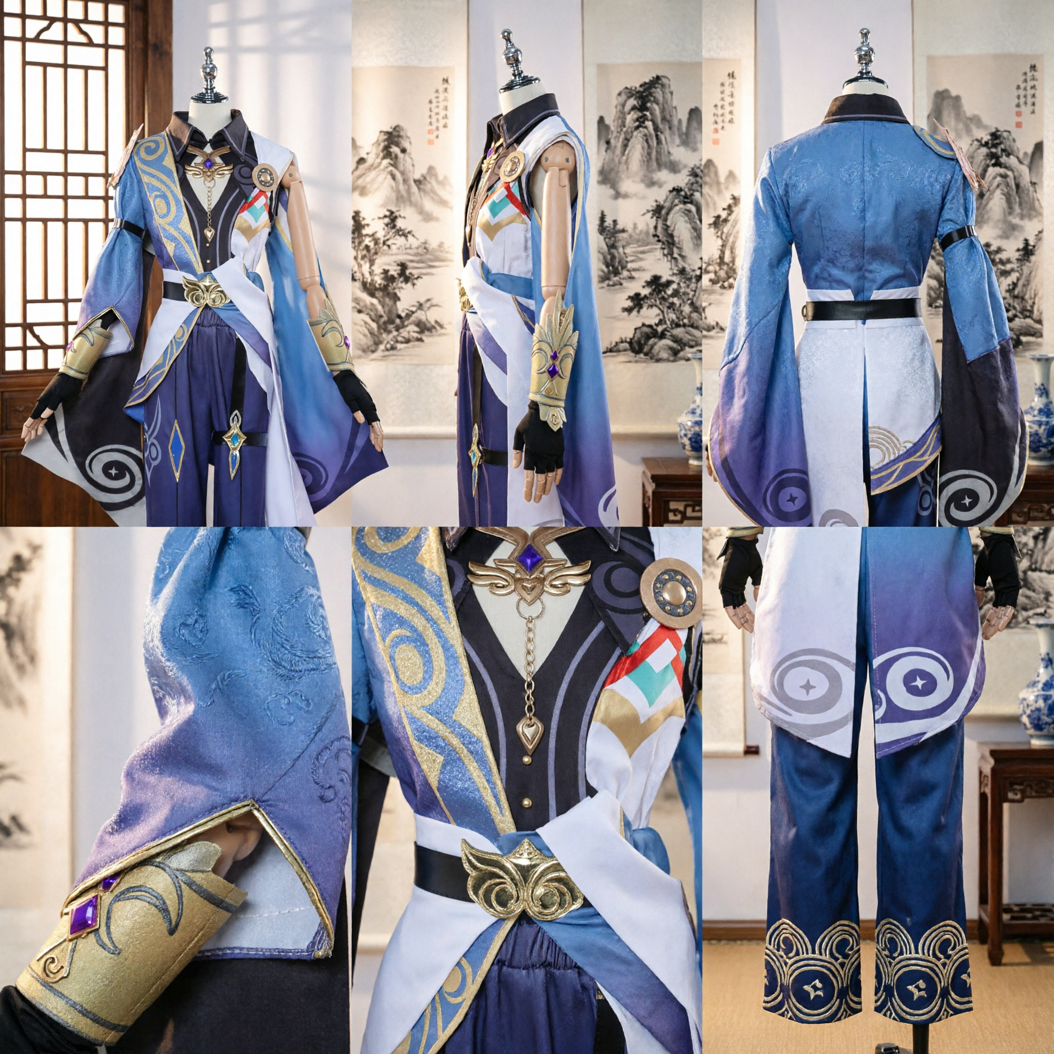 Genshin Impact Kaveh Cosplay Costume Full Set Men's Fantasy Anime Game Roleplay Halloween Outfit - Asian Costume