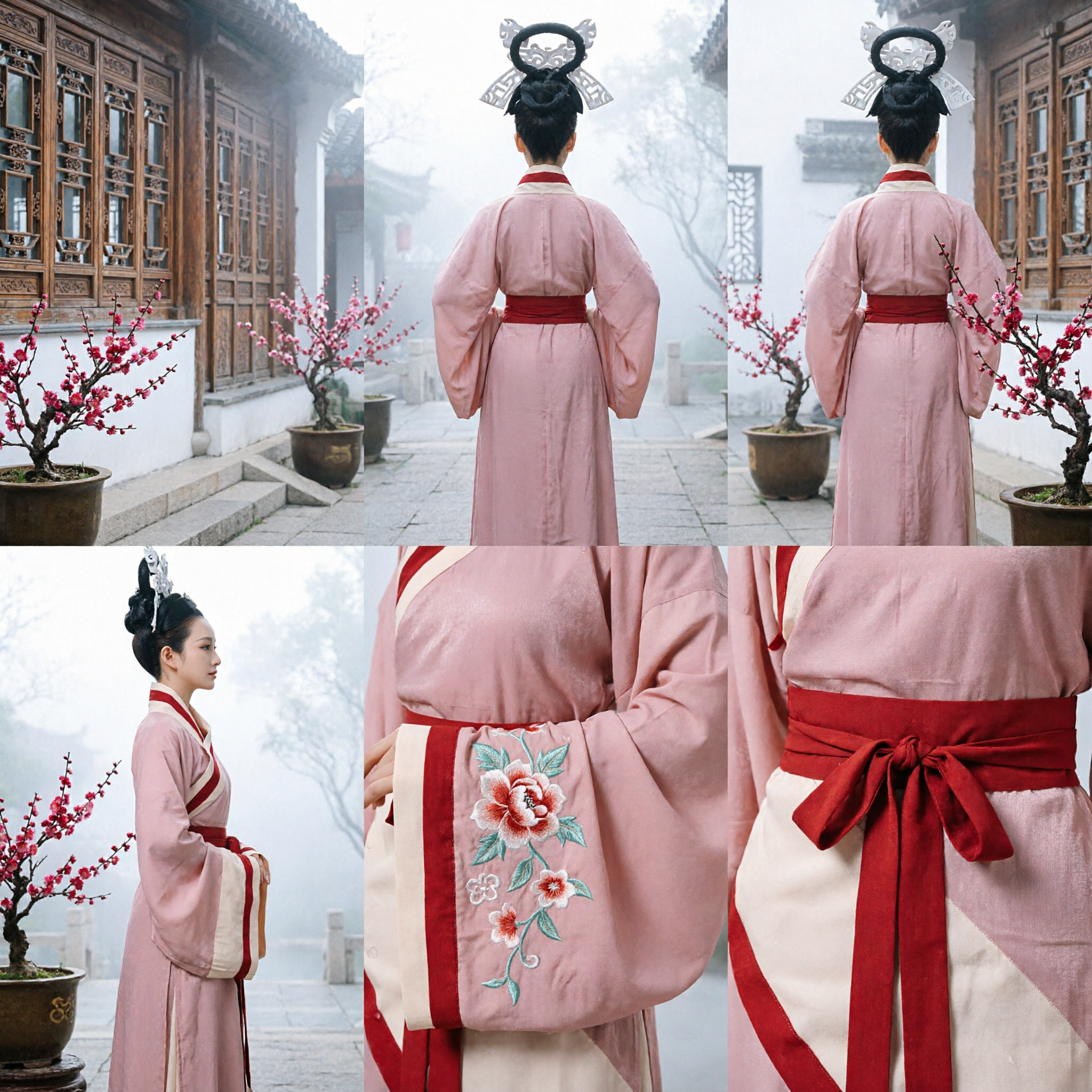 Traditional Chinese Pink Hanfu Costume Ancient Palace Lady Dress for Women Stage Dance Performance - Asian Costume