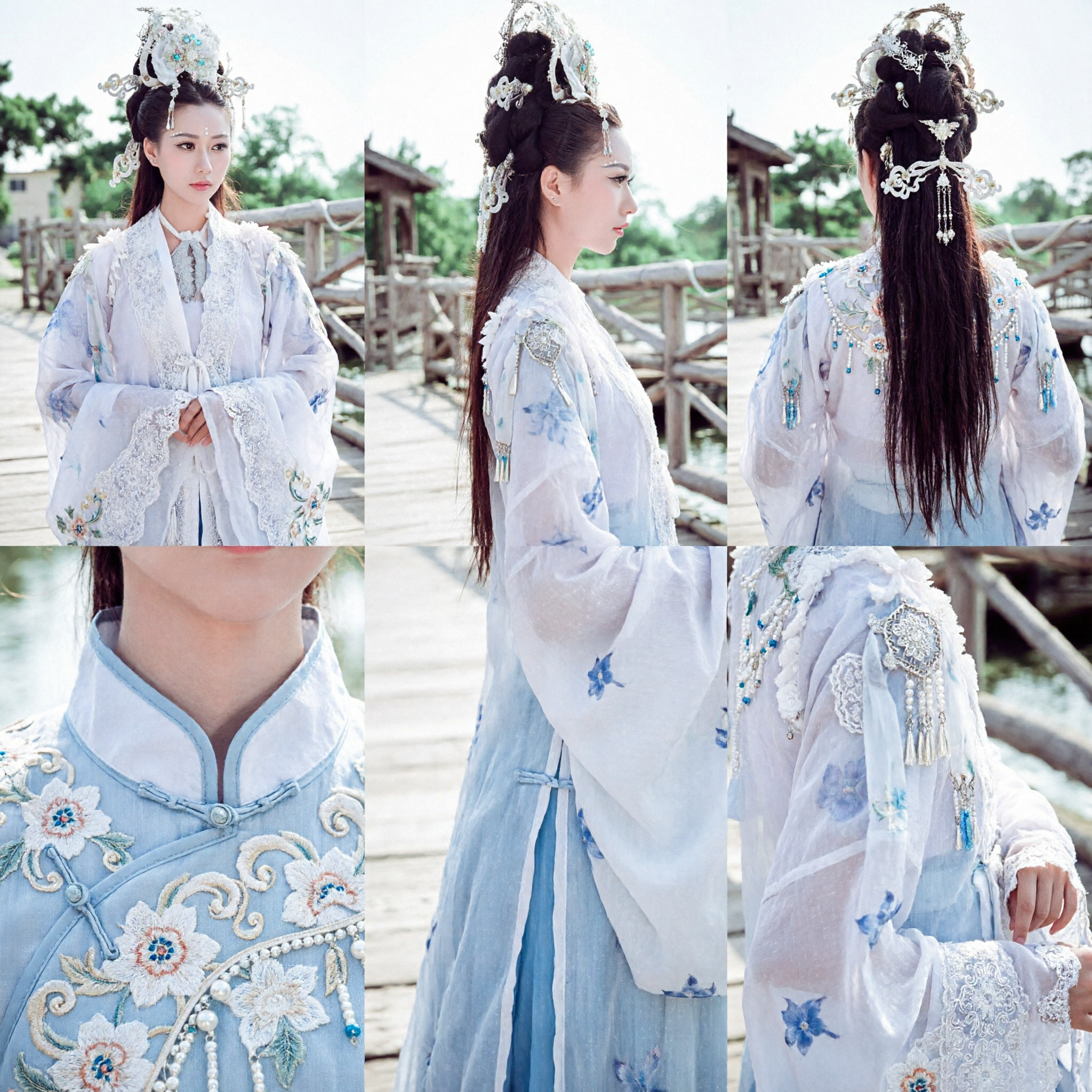 Exquisite Traditional Chinese Hanfu Hair Accessories Ancient Fairy Princess Headpiece for Wedding Cosplay Photography - Asian Costume