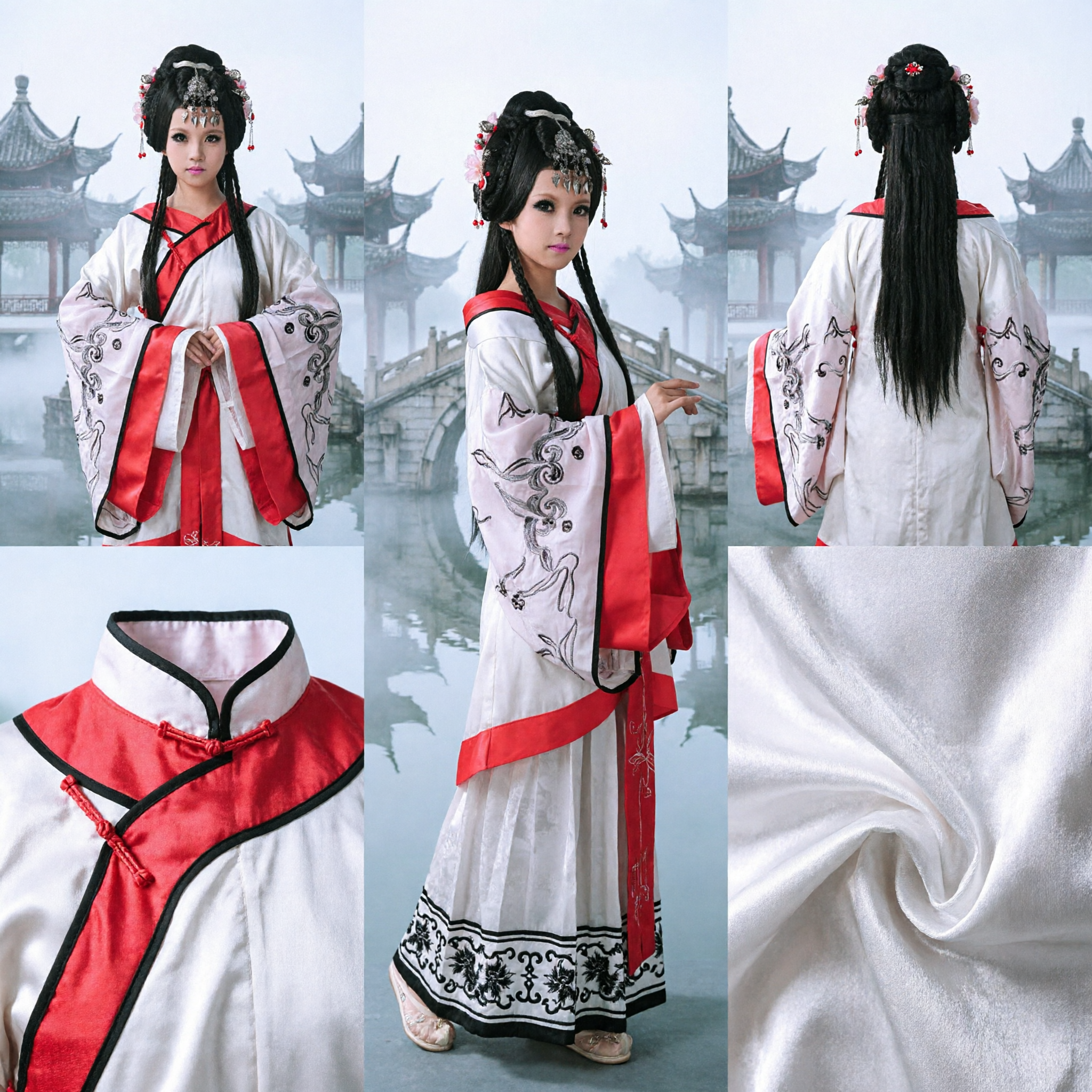 Chinese Traditional Hanfu Costume Ancient Fairy Dress Embroidered Robe for Women Cosplay - Asian Costume