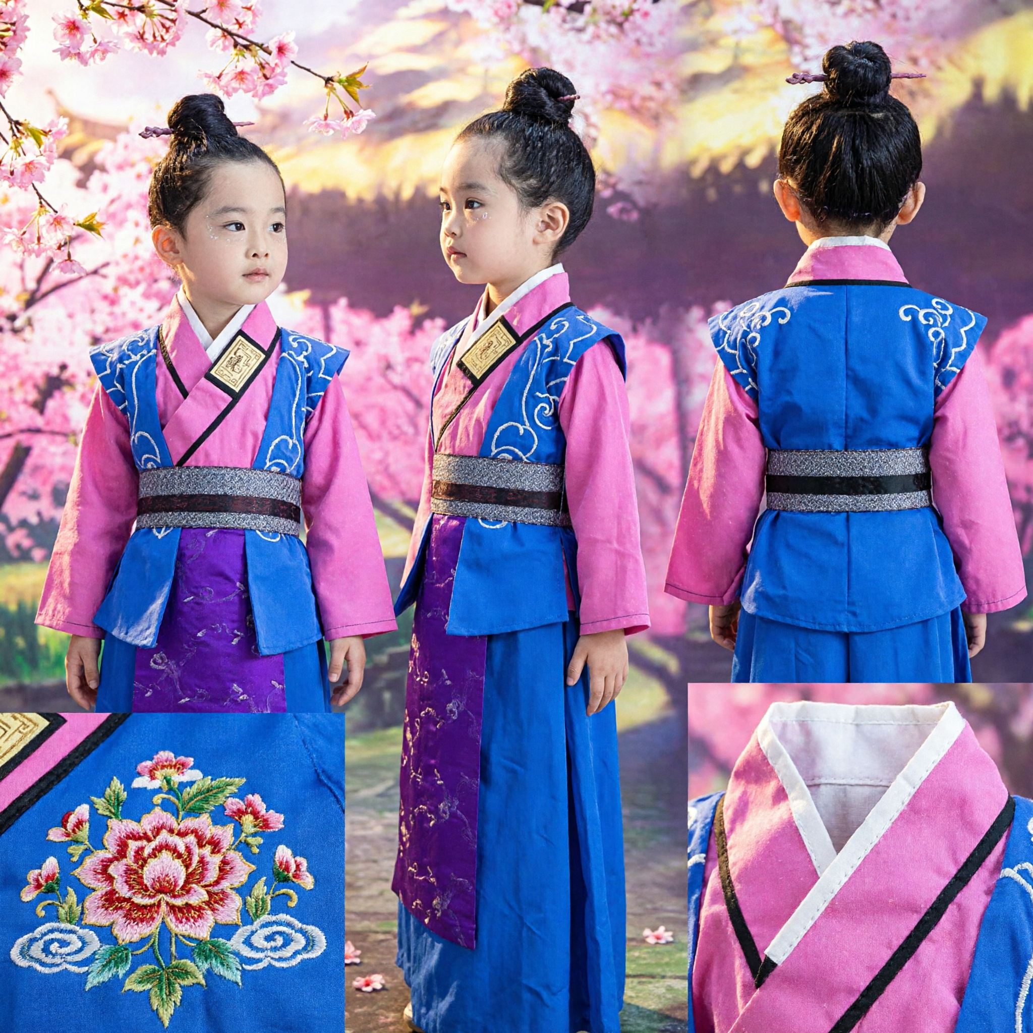 Ancient Chinese Traditional Hanfu Costume for Boys Kids Scholar Robe Tang Suit Stage Performance Outfit - Asian Costume