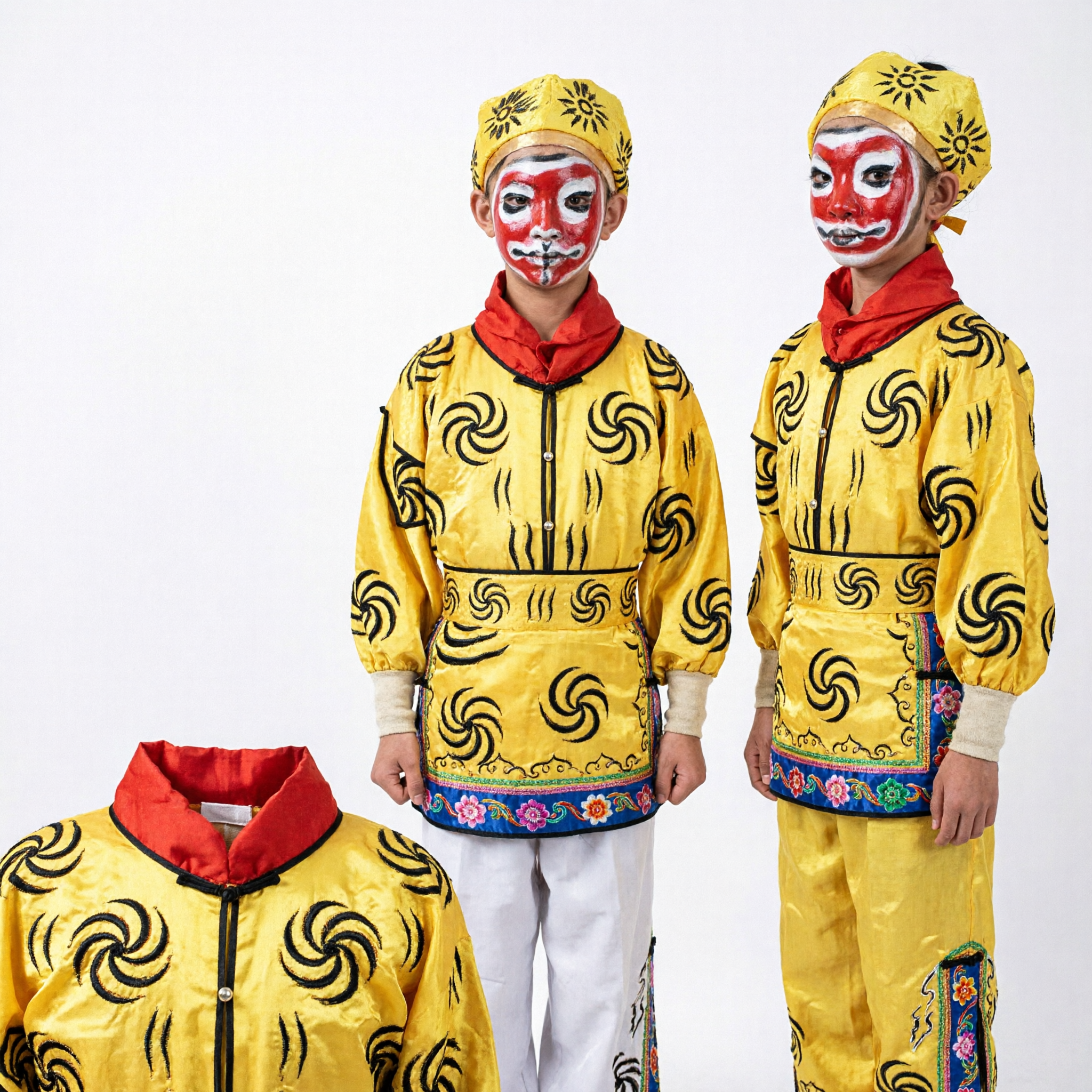 Traditional Chinese Monkey King Sun Wukong Costume for Kids Boys Yellow Performance Outfit for Cultural Festivals - Asian Costume