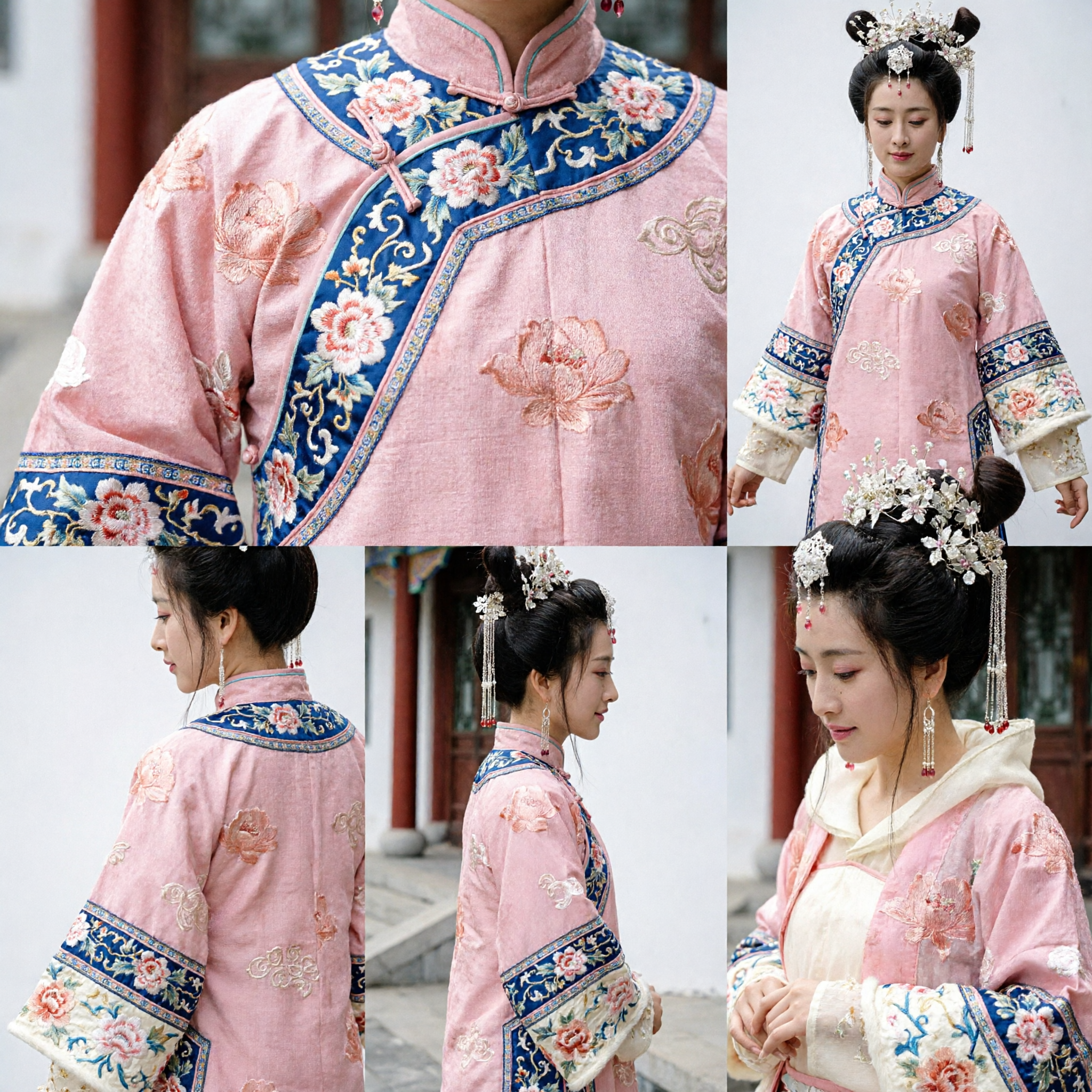 Accessoires capillaires Hanfu chinois traditionnels exquis, ensemble d'épingles à cheveux en argent avec perles pendantes pour cosplay de costume ancien - Asian Costume