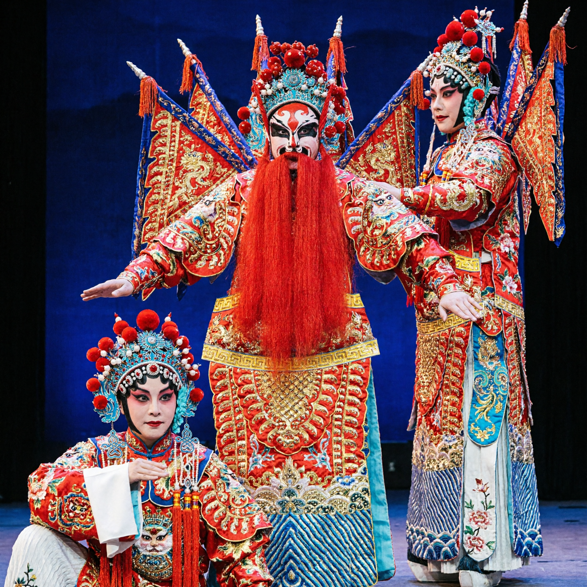 Costume Professionale per il Cambio del Volto dell'Opera del Sichuan, Veste Tradizionale Cinese Bian Lian con Copricapo per Spettacoli Maschili sul Palco - Asian Costume