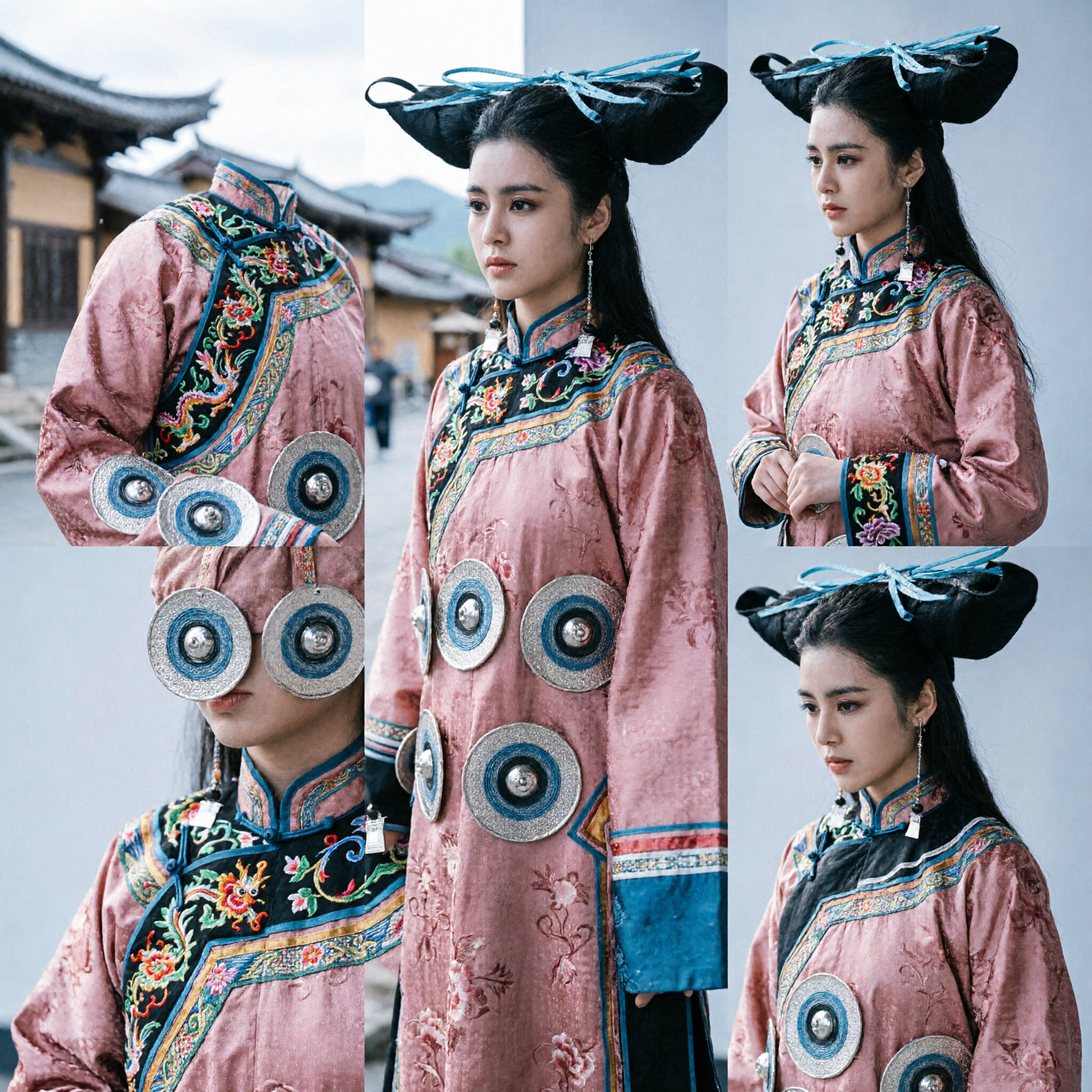 Traditioneel Chinees Oud Wuxia Kostuum Vrouwen Hanfu Zwaardvechtster Outfit met Hoed voor Cosplay en Podiumoptredens - Asian Costume
