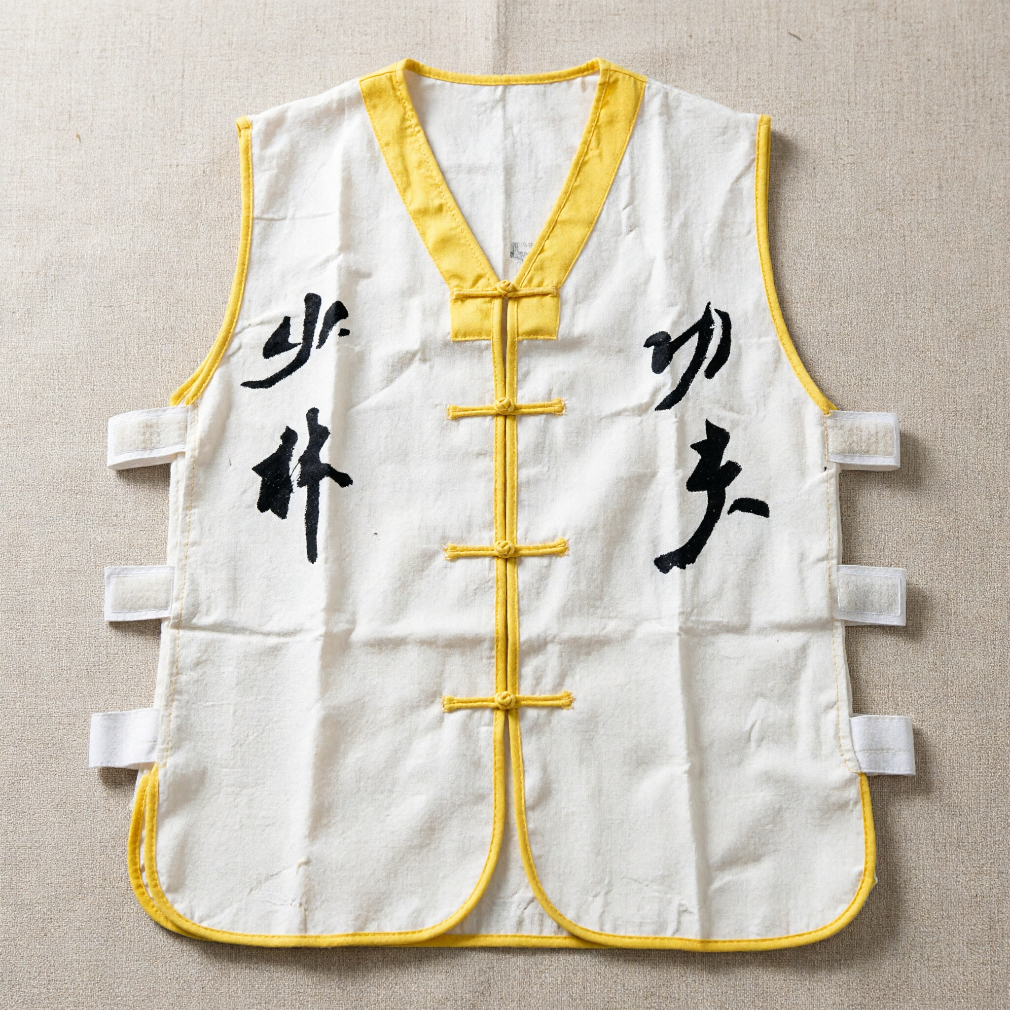 Chaleco de Cáñamo Unisex Tradicional de Kung Fu Shaolin Uniforme Blanco de Artes Marciales Chinas para Práctica - Asian Costume