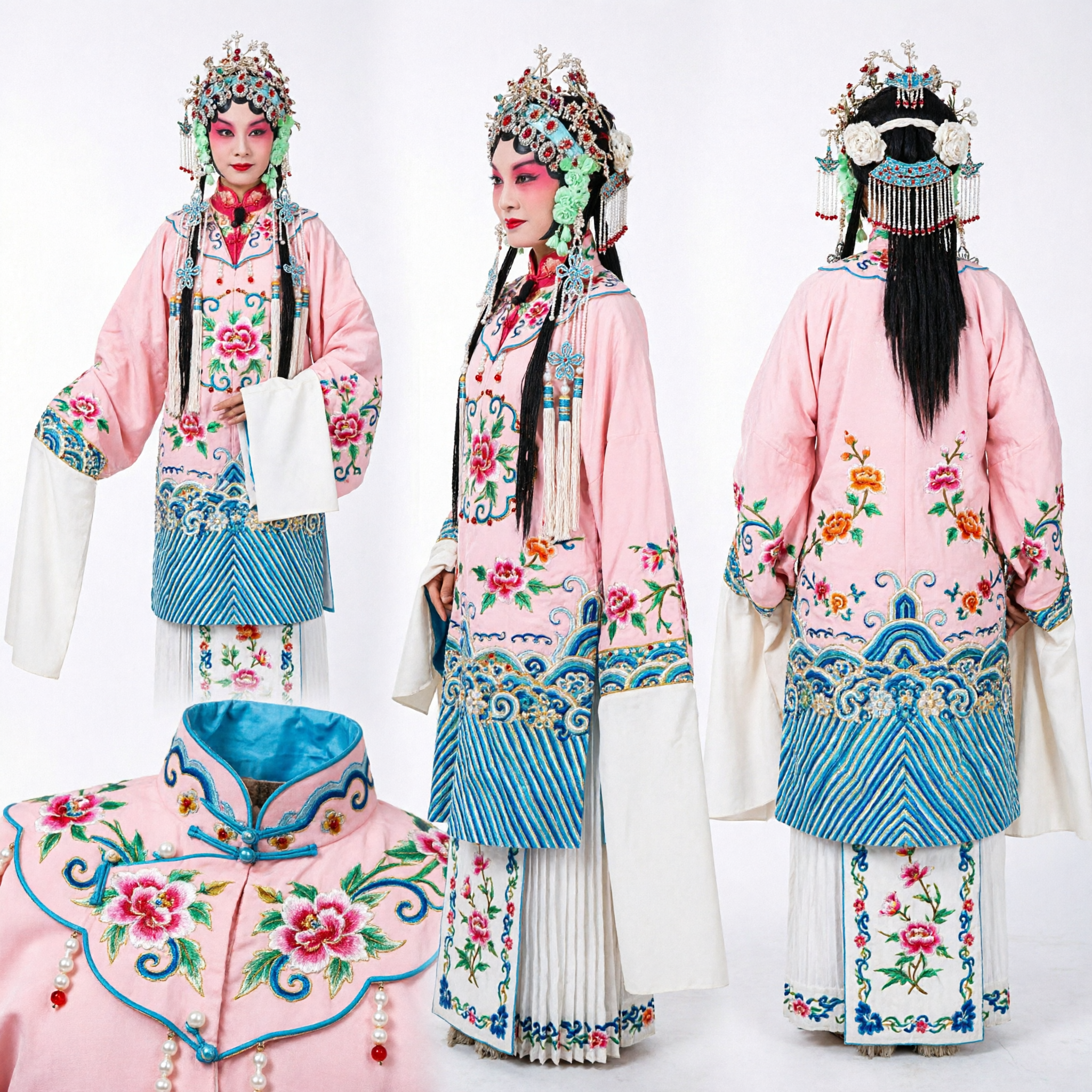 Tocado de Ópera China Tradicional Corona Fénix de la Ópera de Pekín para Mujer Traje de Espectáculo Escénico - Asian Costume