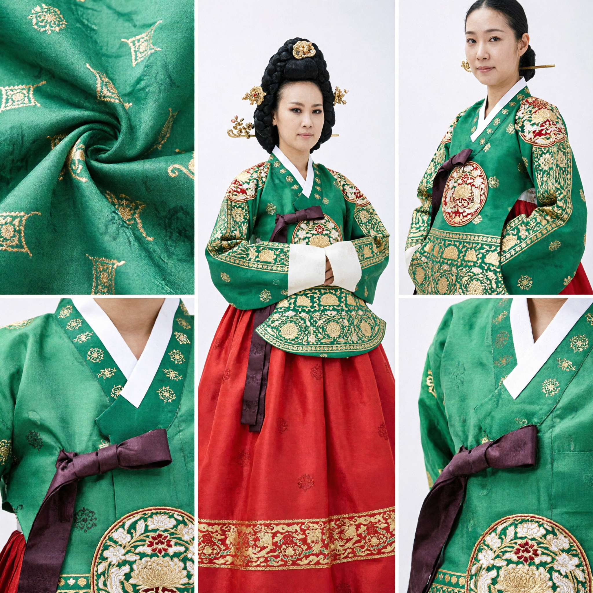 Tradycyjny chiński kostium damy dworu z dynastii Tang, zielona szata Hanfu dla kobiet na występy sceniczne i historyczny cosplay - Asian Costume