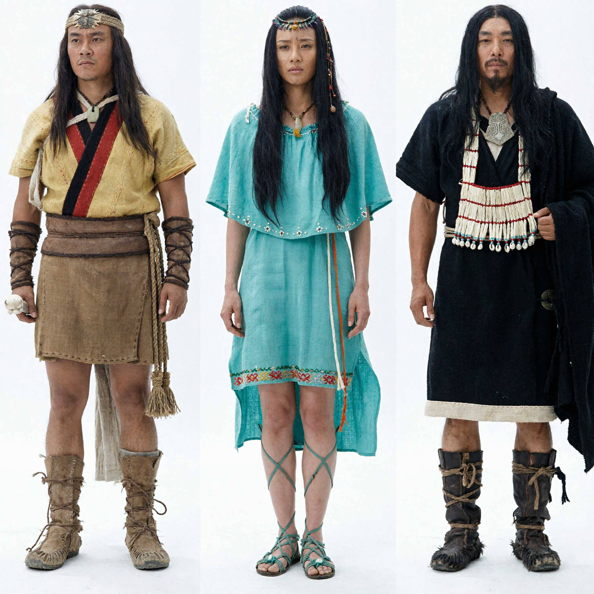 Conjunto de Traje de Guerreiro de Tribo Nômade Antiga Chinesa, Vestimenta de Cosplay para Drama Histórico para Homens e Mulheres - Asian Costume