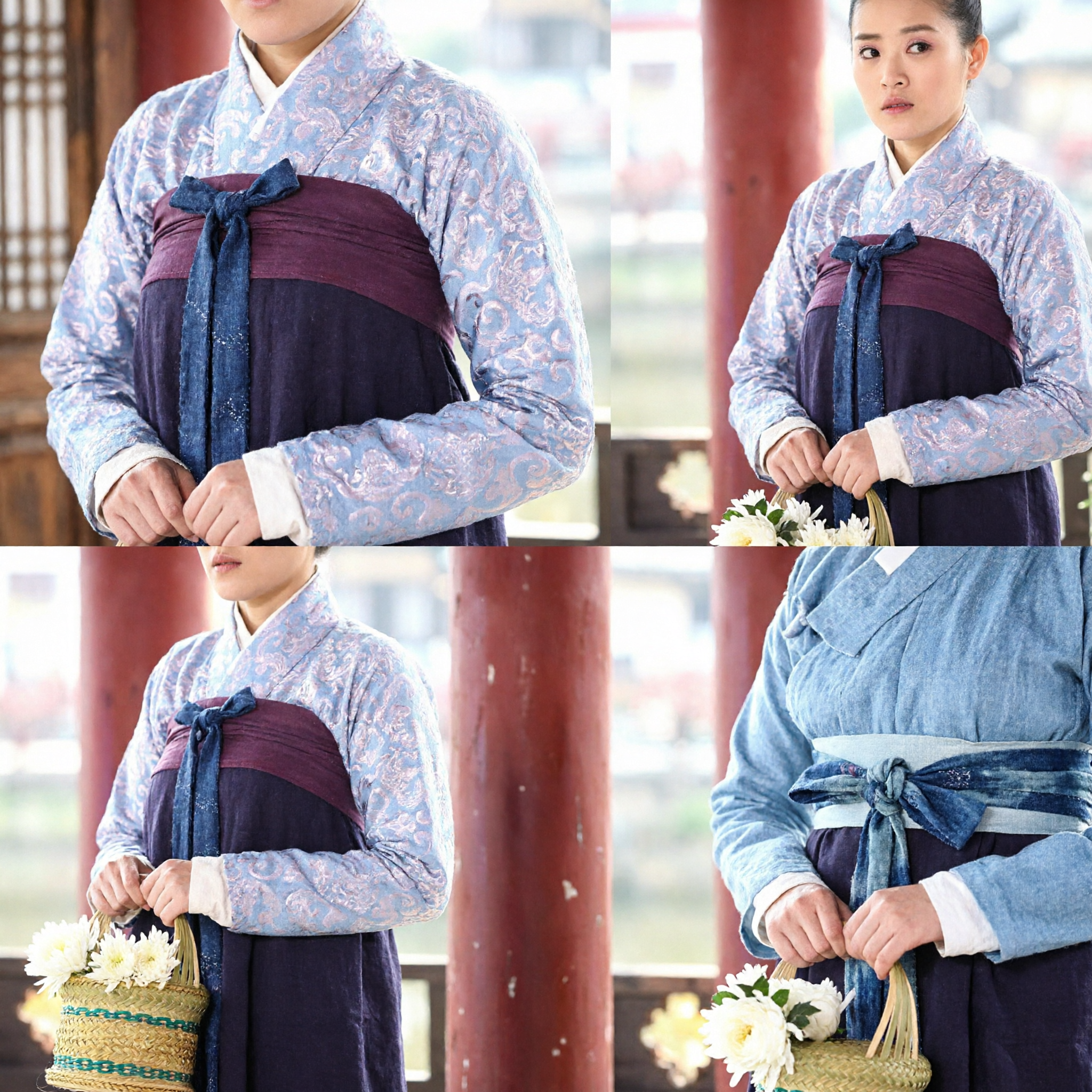 Древний китайский костюм дворцовой служанки ханьфу, женское традиционное сине-фиолетовое платье для исторической драмы и косплея - Asian Costume