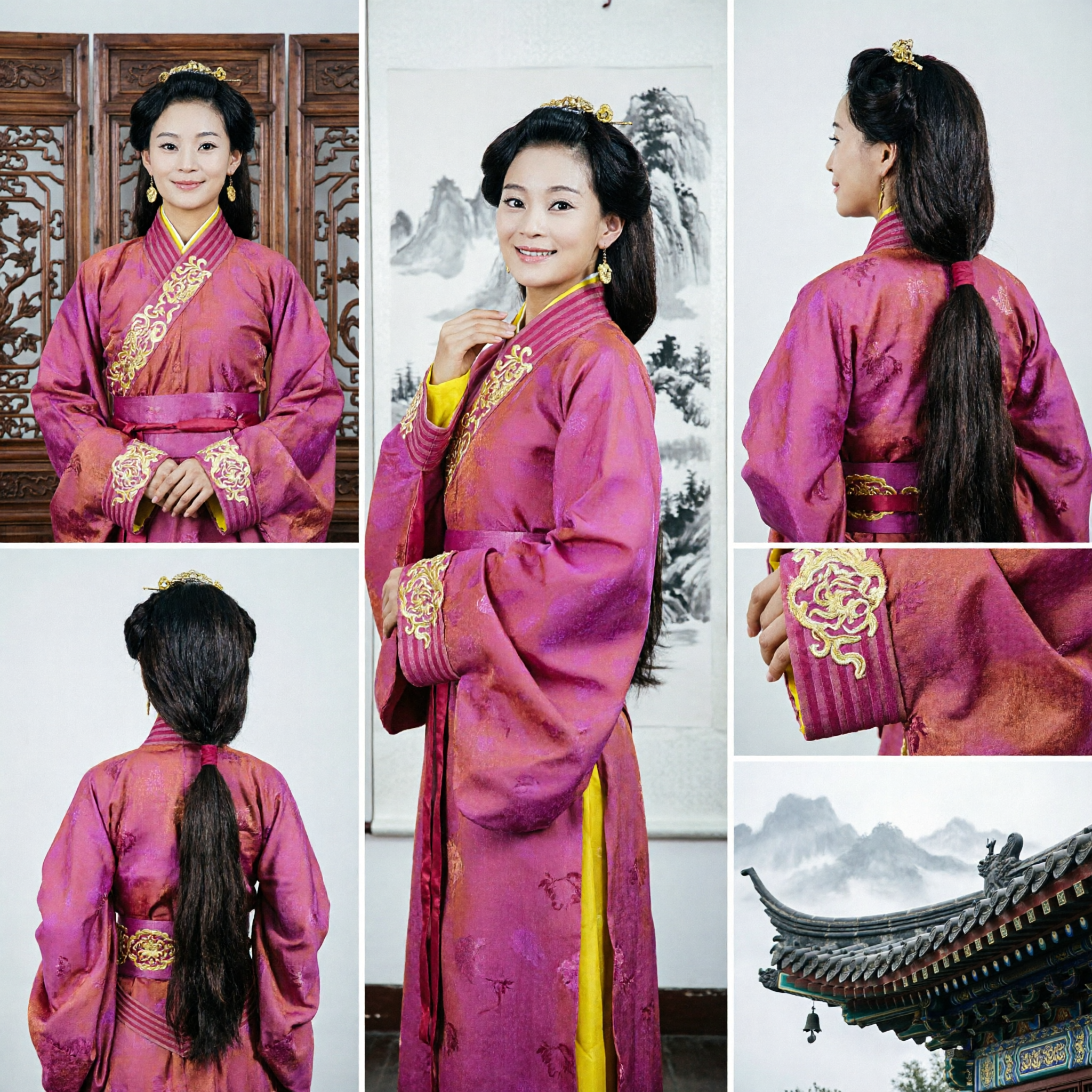 Costume Antico Cinese da Principessa, Abito Hanfu Rosa per Donne, Indumento per Spettacoli di Cosplay Storico - Asian Costume