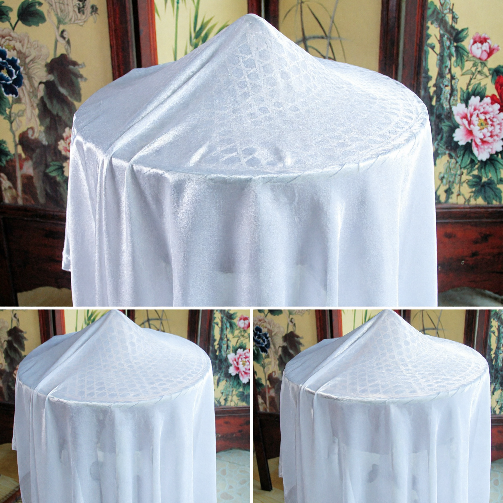 Sombrero de Erudito de Gasa Blanca Tradicional Chino, Tocado Hanfu Antiguo para Hombres, Cosplay y Actuaciones en Escenario - Asian Costume