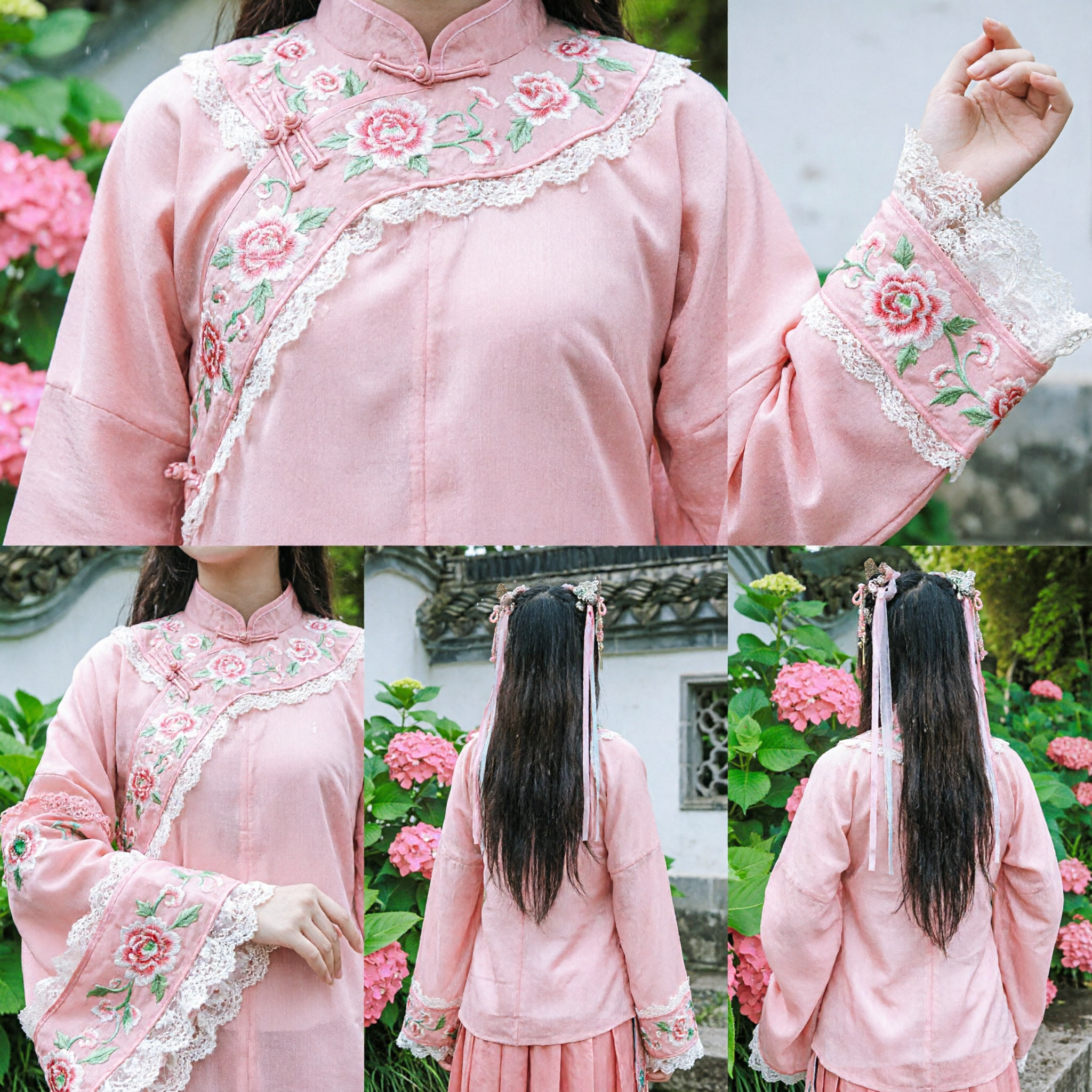 Costume Cinese Antico da Fata Hanfu Rosa per Donna, Abito Tradizionale da Principessa con Accessori per Capelli per Cosplay - Asian Costume