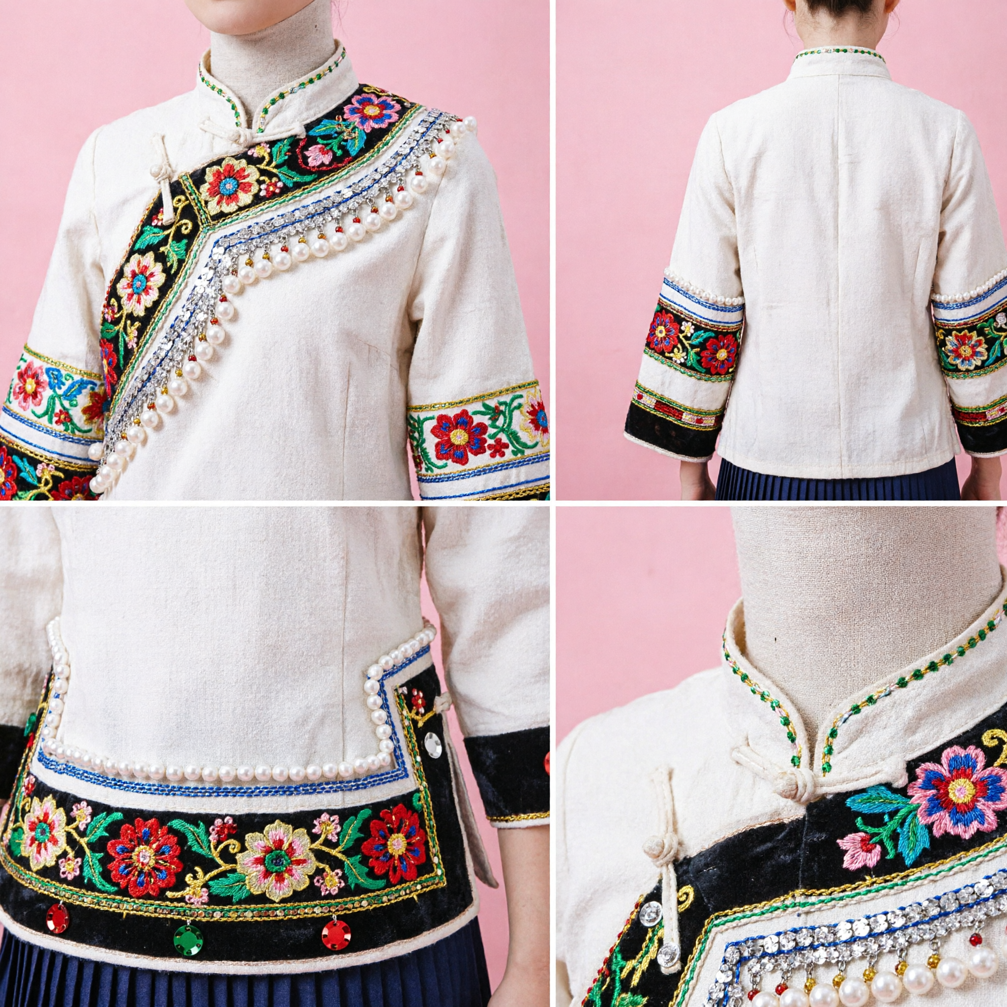 Vintage barocke rote Kristall-Tiara goldene Perlenkrone Hochzeits-, Schönheitswettbewerbs-, Prom-Party-Haarschmuck für Damen und Mädchen - Asian Costume