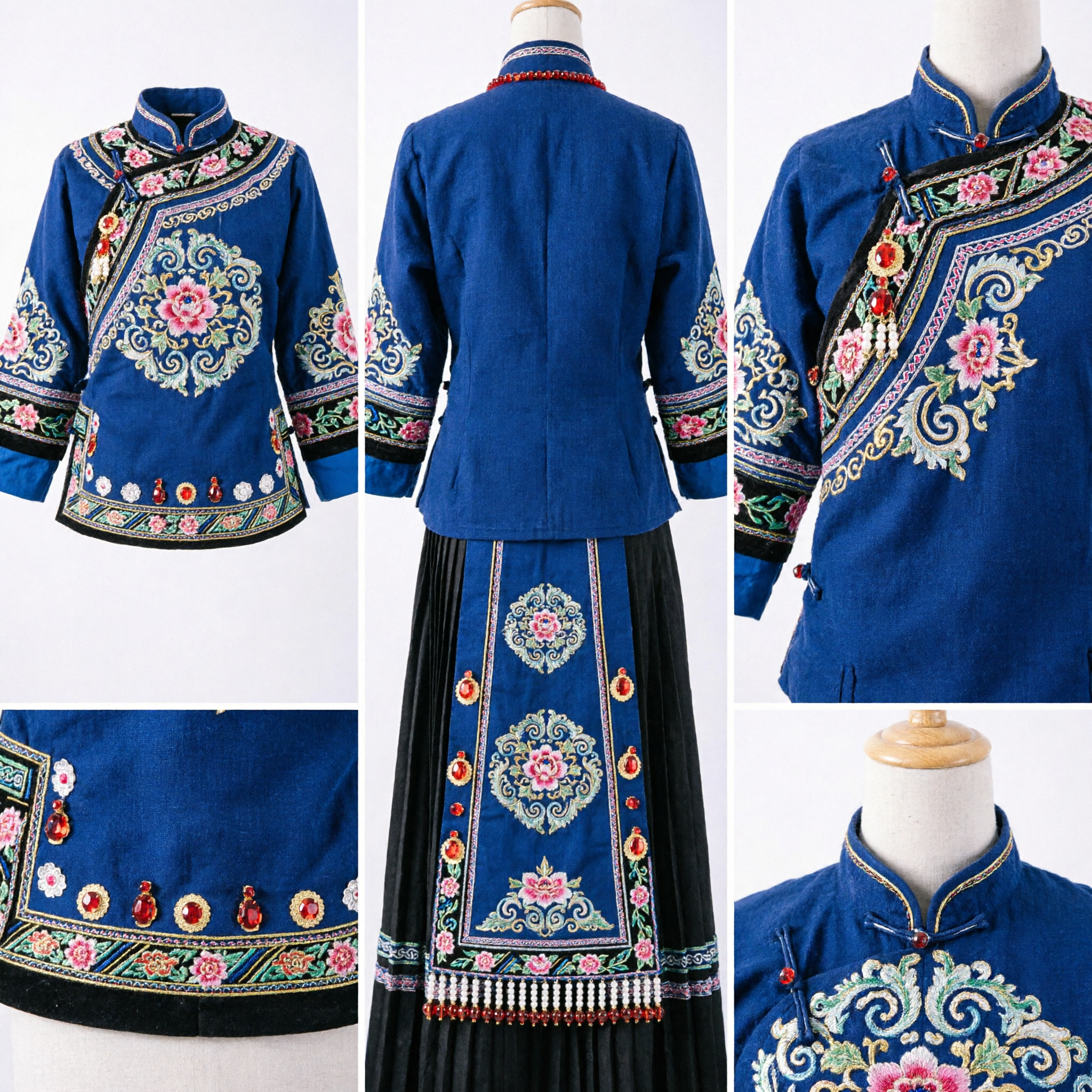 Set Corona Barocca Regale in Oro con Strass Rossi e Orecchini per Matrimonio, Sfilata e Cosplay - Asian Costume