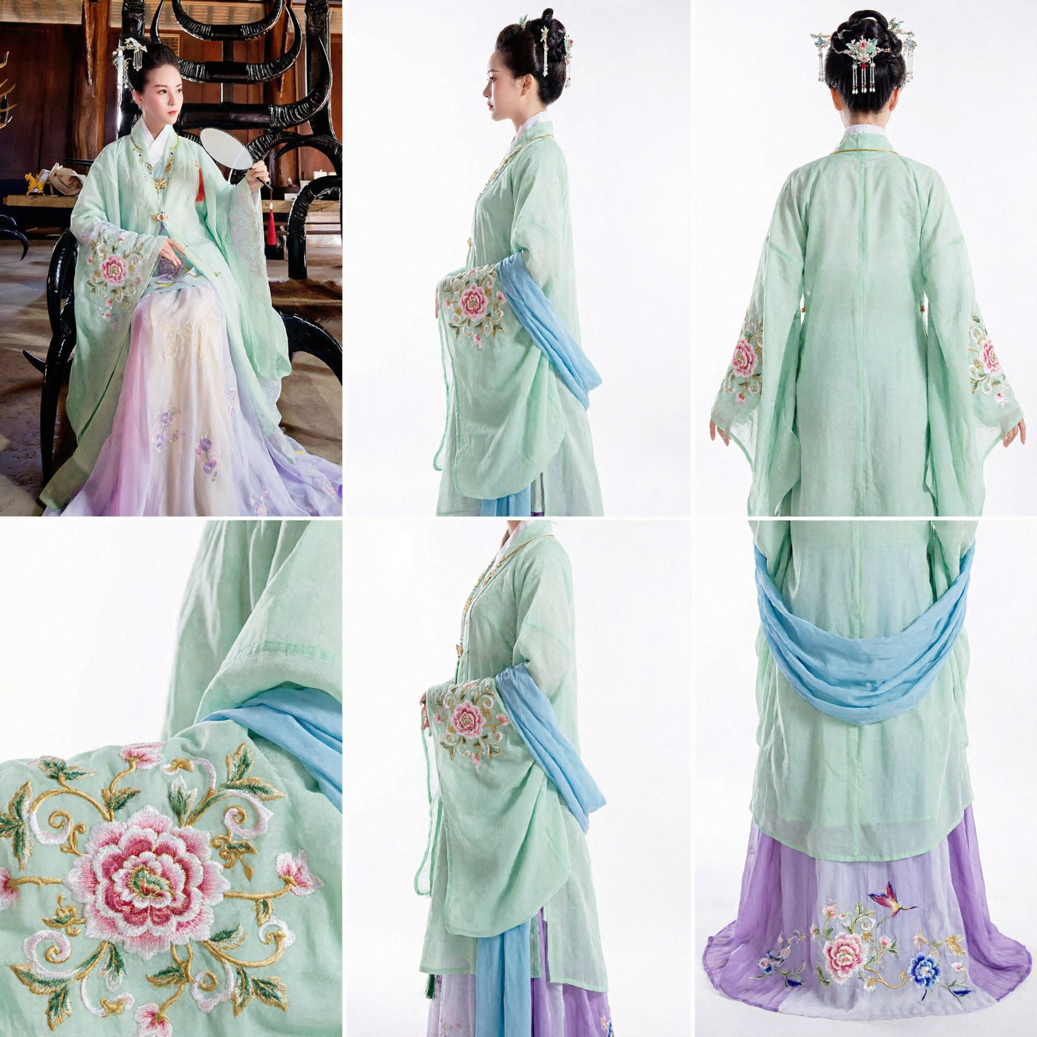 Élégant costume Hanfu ancien chinois, robe de fée traditionnelle pour femmes, tenue de princesse pour cosplay historique - Asian Costume