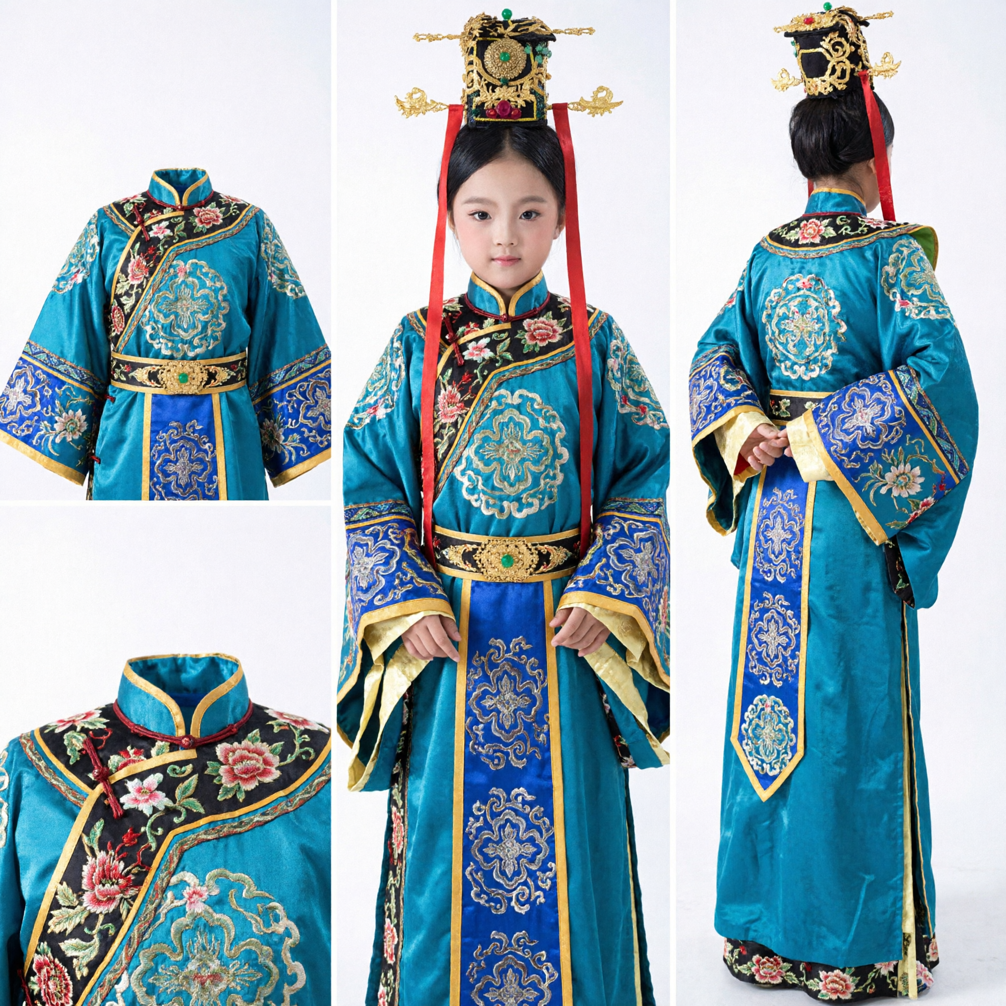 Traje Hanfu de Emperatriz Antigua China para Niñas, Vestido Tradicional de Princesa para Cosplay y Actuaciones - Asian Costume