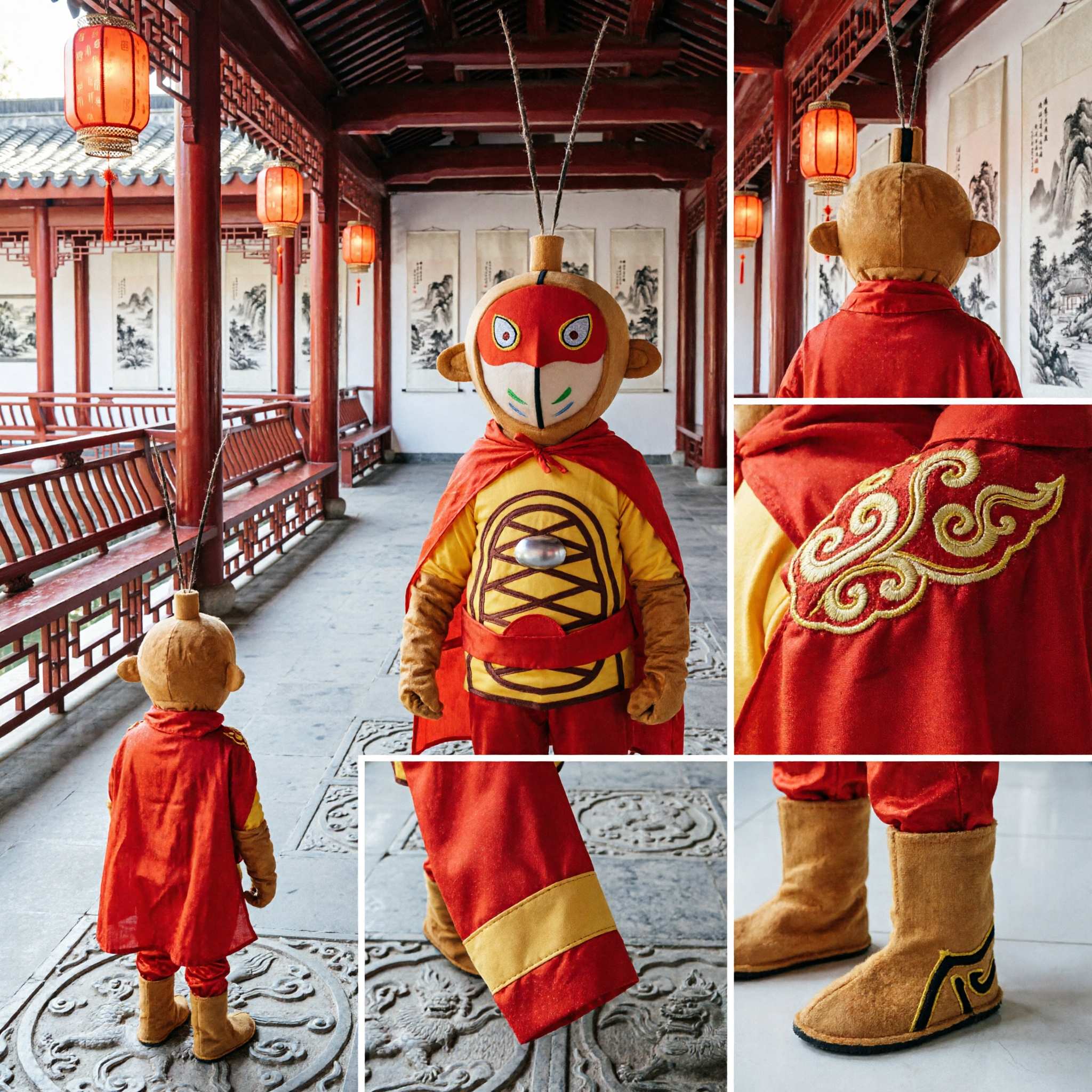 Traje de Mascota de Superhéroe Insecto Amarillo y Rojo Tamaño Adulto Muñeco Andante para Fiesta, Desfile, Festival y Evento - Asian Costume