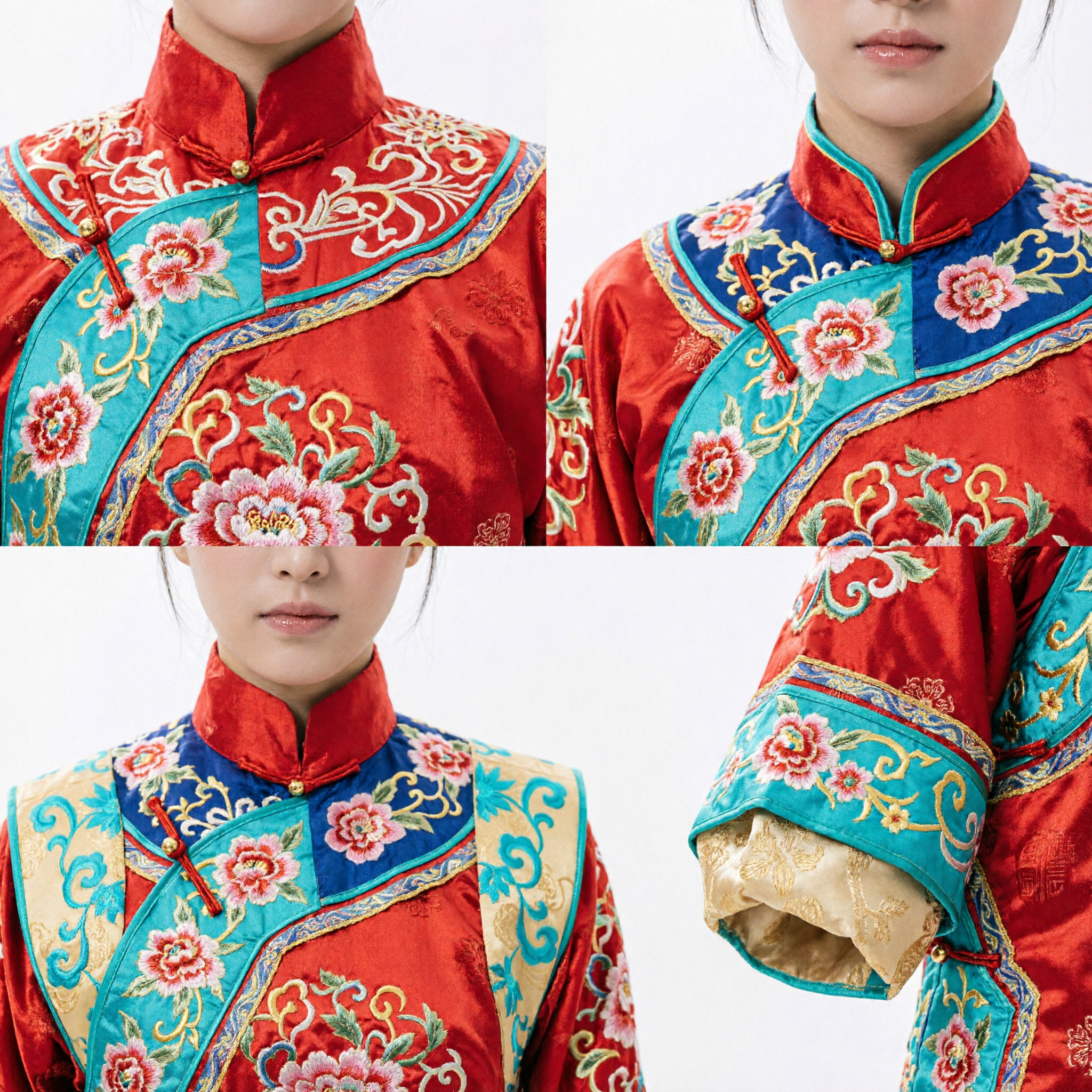 Copricapo tradizionale cinese per nozze Corona fenice dorata con perle rosse e nappe per sposa Cosplay Hanfu - Asian Costume