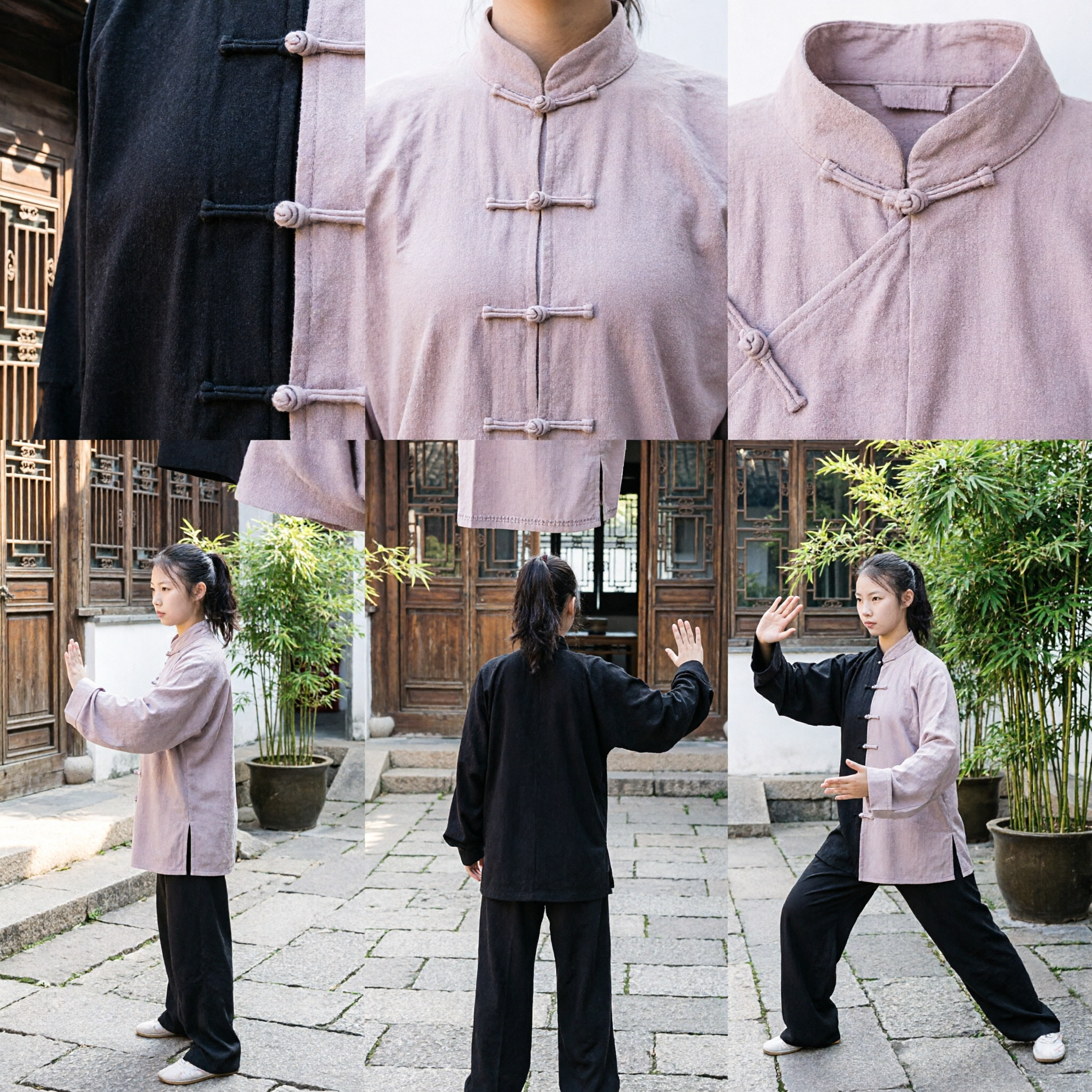 Uniforme traditionnel chinois Tai Chi pour femmes - Tenue Kung Fu d'arts martiaux pour l'entraînement et le spectacle - Asian Costume