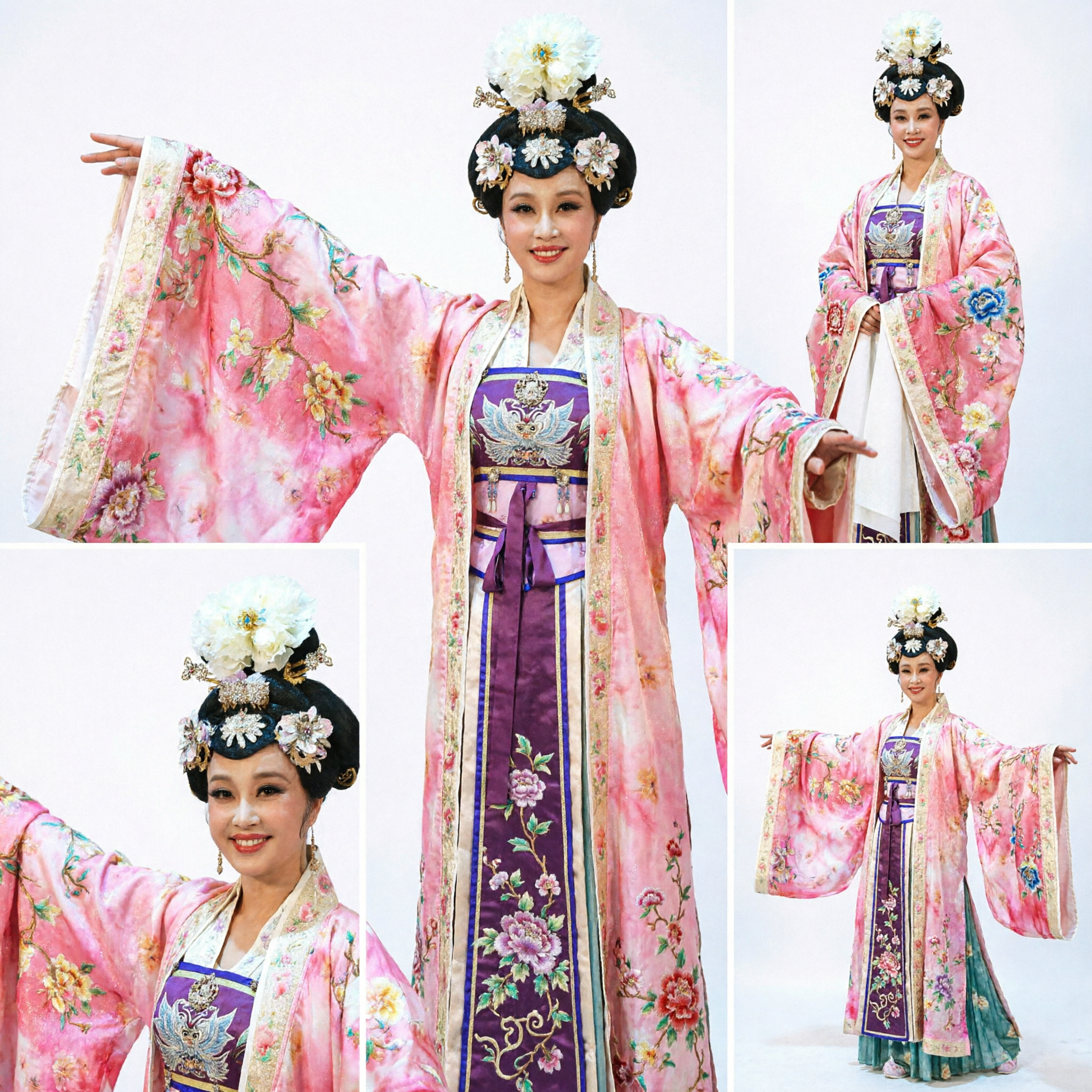 Traje de Dama de Palacio de la Dinastía Tang China Antigua, Vestido Tradicional Hanfu para Danza y Actuación de Mujeres - Asian Costume