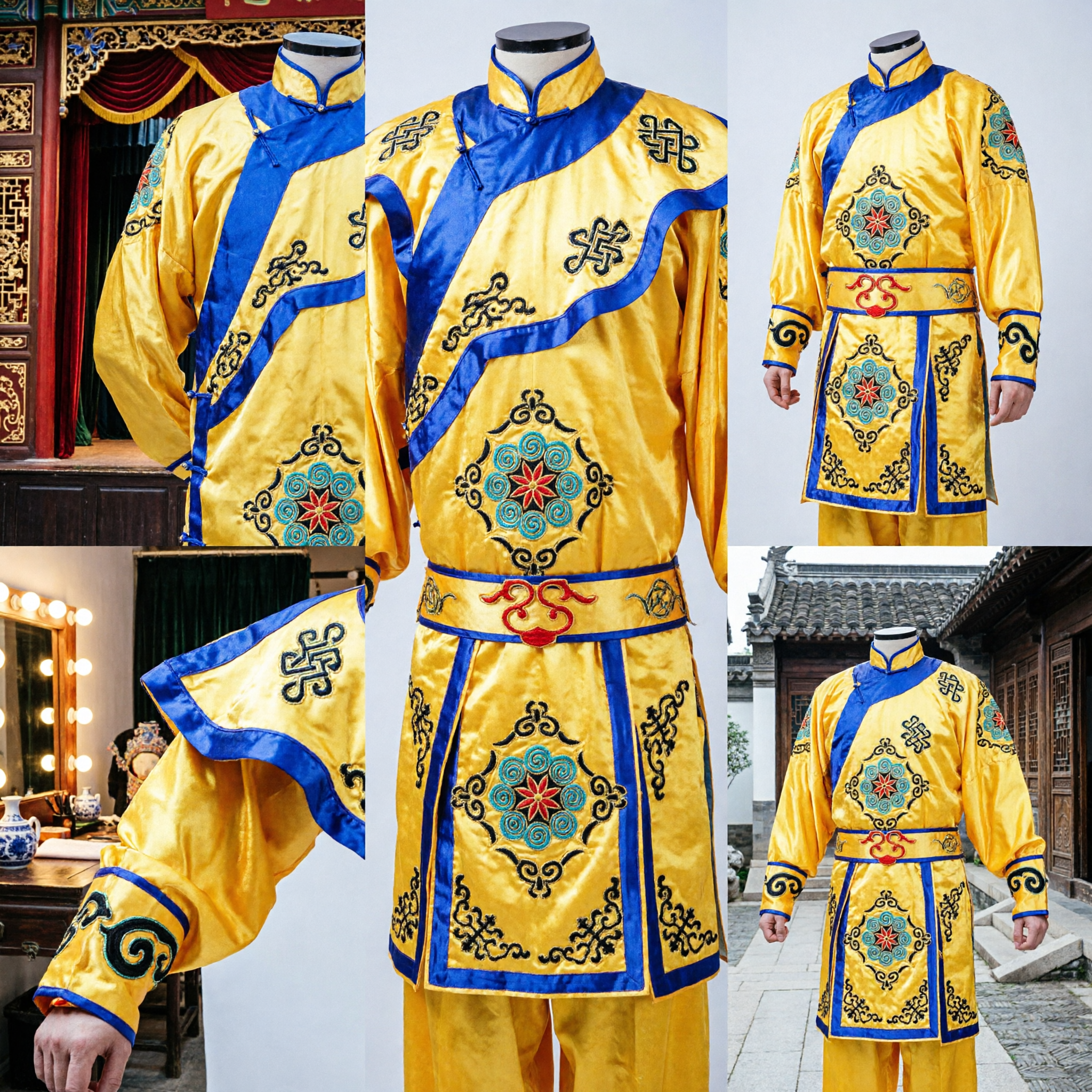 Traditional Chinese Sichuan Opera Face Changing Monkey King Sun Wukong Costume for Adult Men Performance - Asian Costume