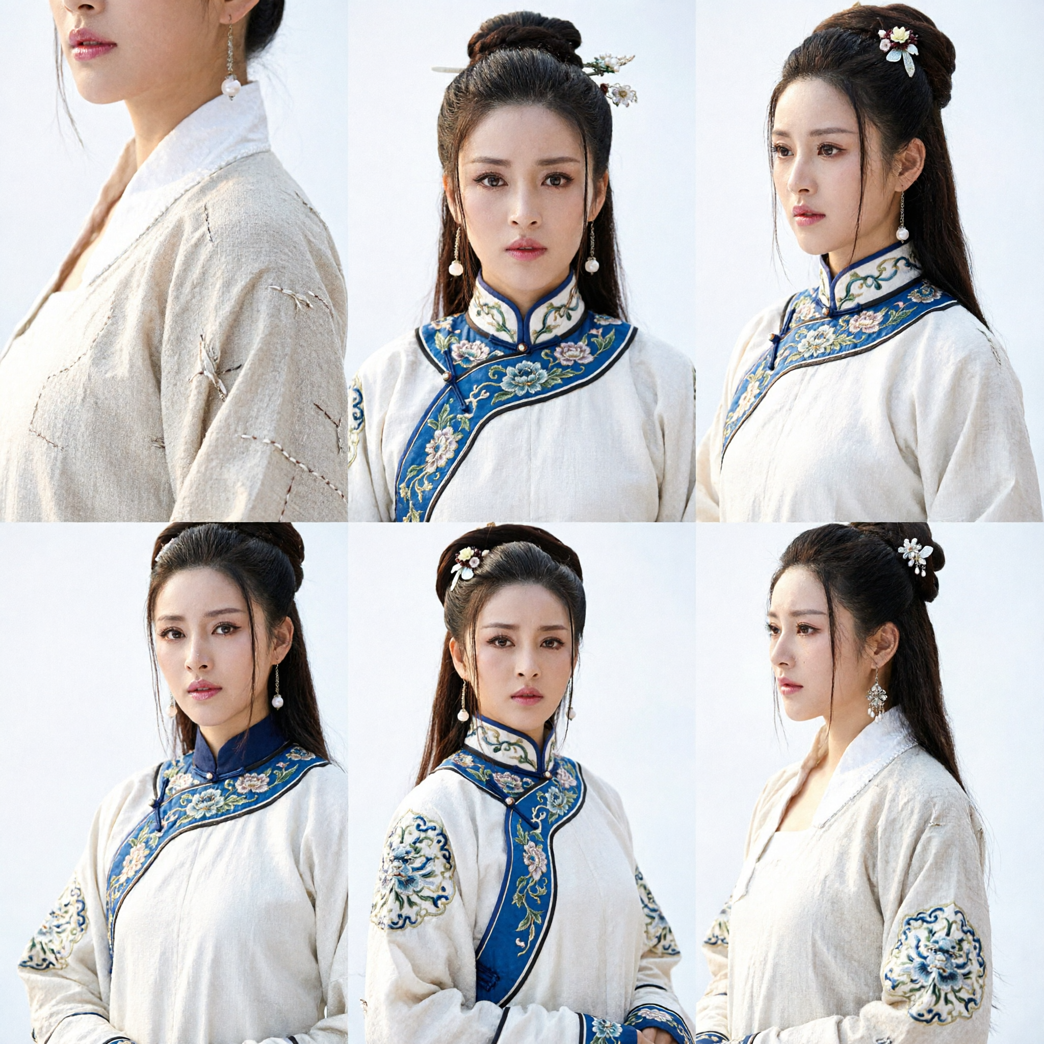 전통 중국 고대 가발 헤어피스 여성 한푸 코스프레 역사 드라마 의상 액세서리 - Asian Costume