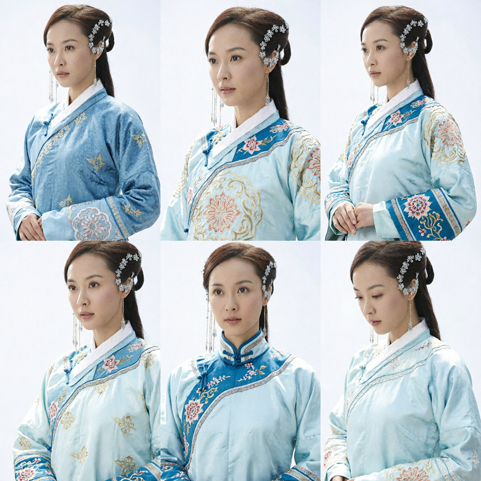 Accessoires capillaires Hanfu chinois anciens, ensemble vigne capillaire florale blanche et boucles d'oreilles à longs pompons pour femmes, cosplay nuptial - Asian Costume