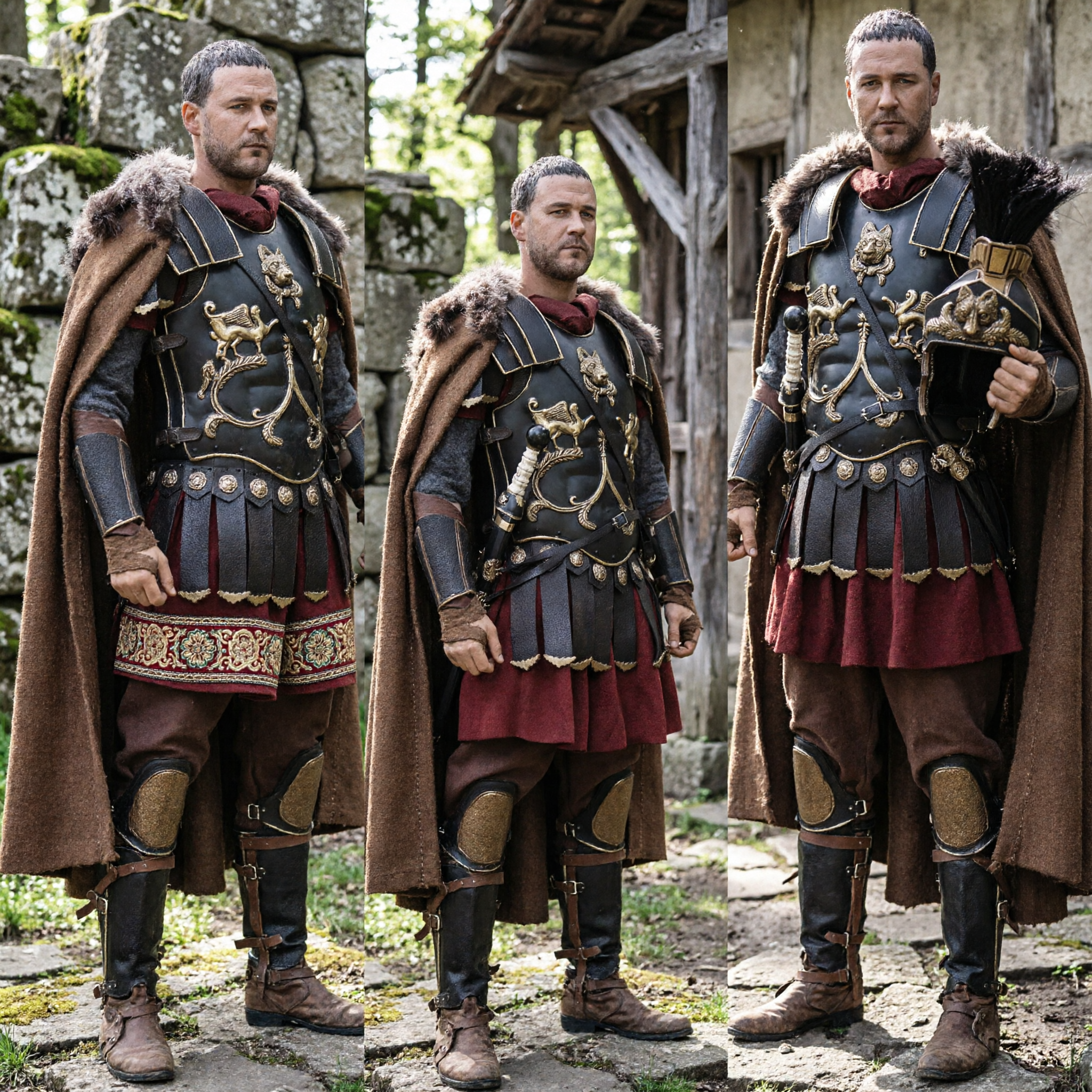 Figurine d'action à l'échelle 1/6 du général romain Maximus le gladiateur, avec armure et casque détaillés pour collectionneurs - Asian Costume