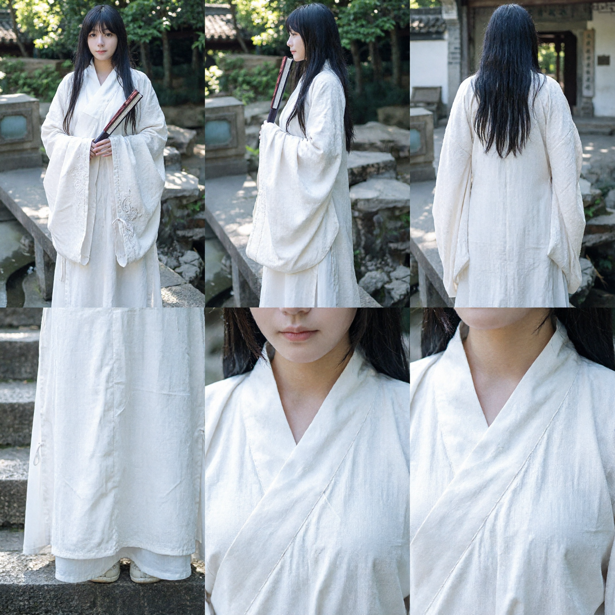 Traditioneel Chinees Witte Hanfu Kostuum Oude Wuxia Zwaardvrouw Gewaad voor Dames Cosplay Uitvoering - Asian Costume