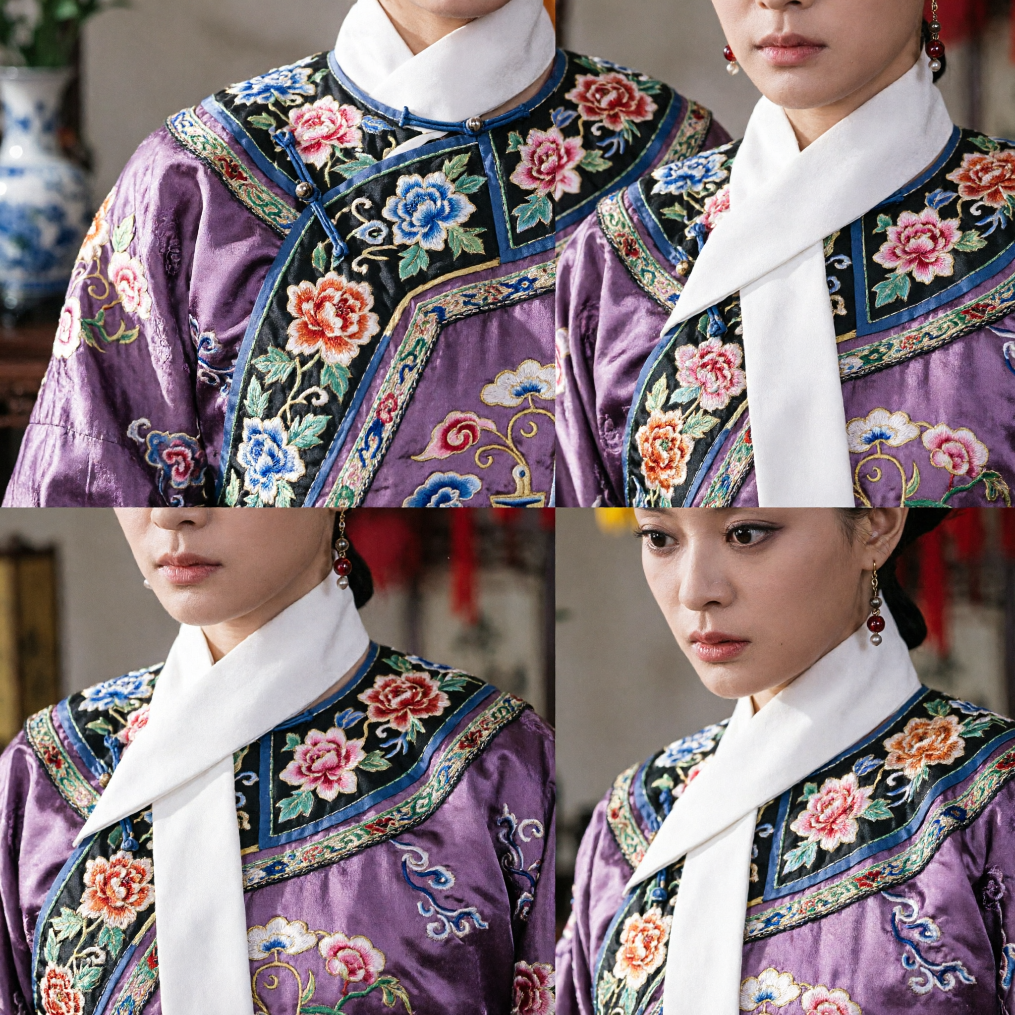 Accesorios Capilares de Emperatriz de la Dinastía Qing China Tradicional, Juego de Peluca y Tocado de Dama del Palacio Antiguo, para Cosplay - Asian Costume