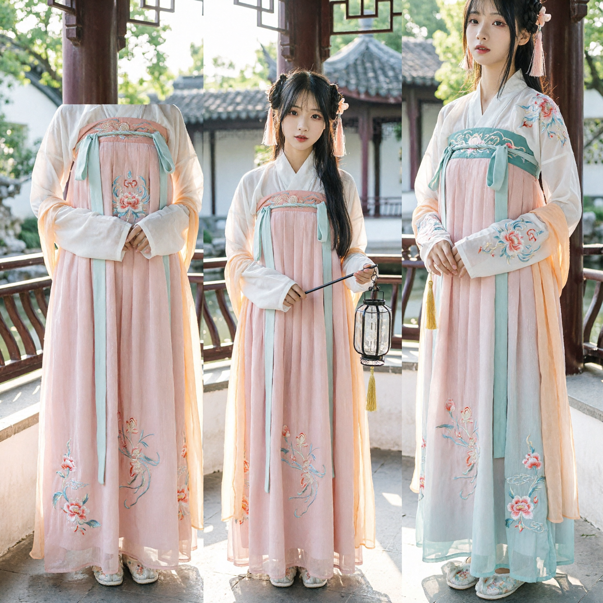 Elegancka tradycyjna chińska suknia hanfu z dynastii Tang, haftowany starożytny strój ruqun dla kobiet - Asian Costume