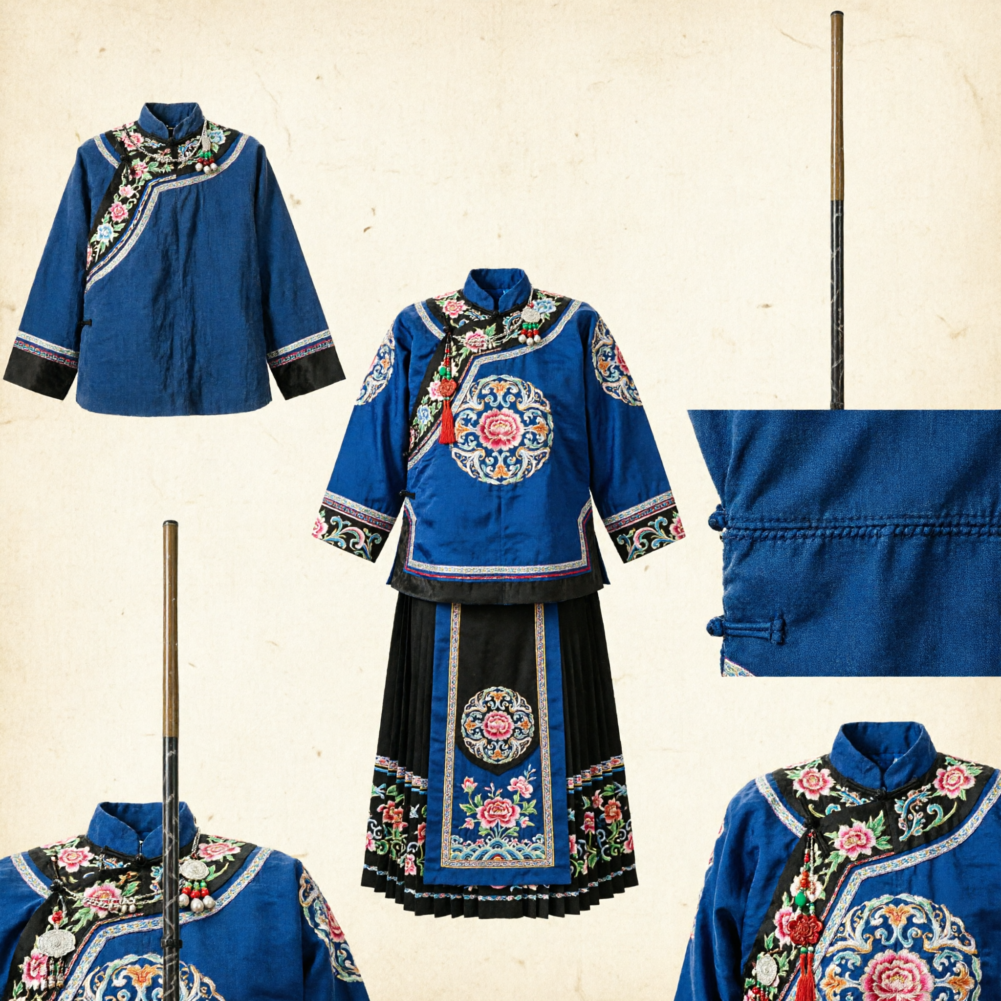 Traditionele Chinese Kung Fu Houten Speer Schacht voor Wushu Martial Arts Optreden en Training Oefening - Asian Costume