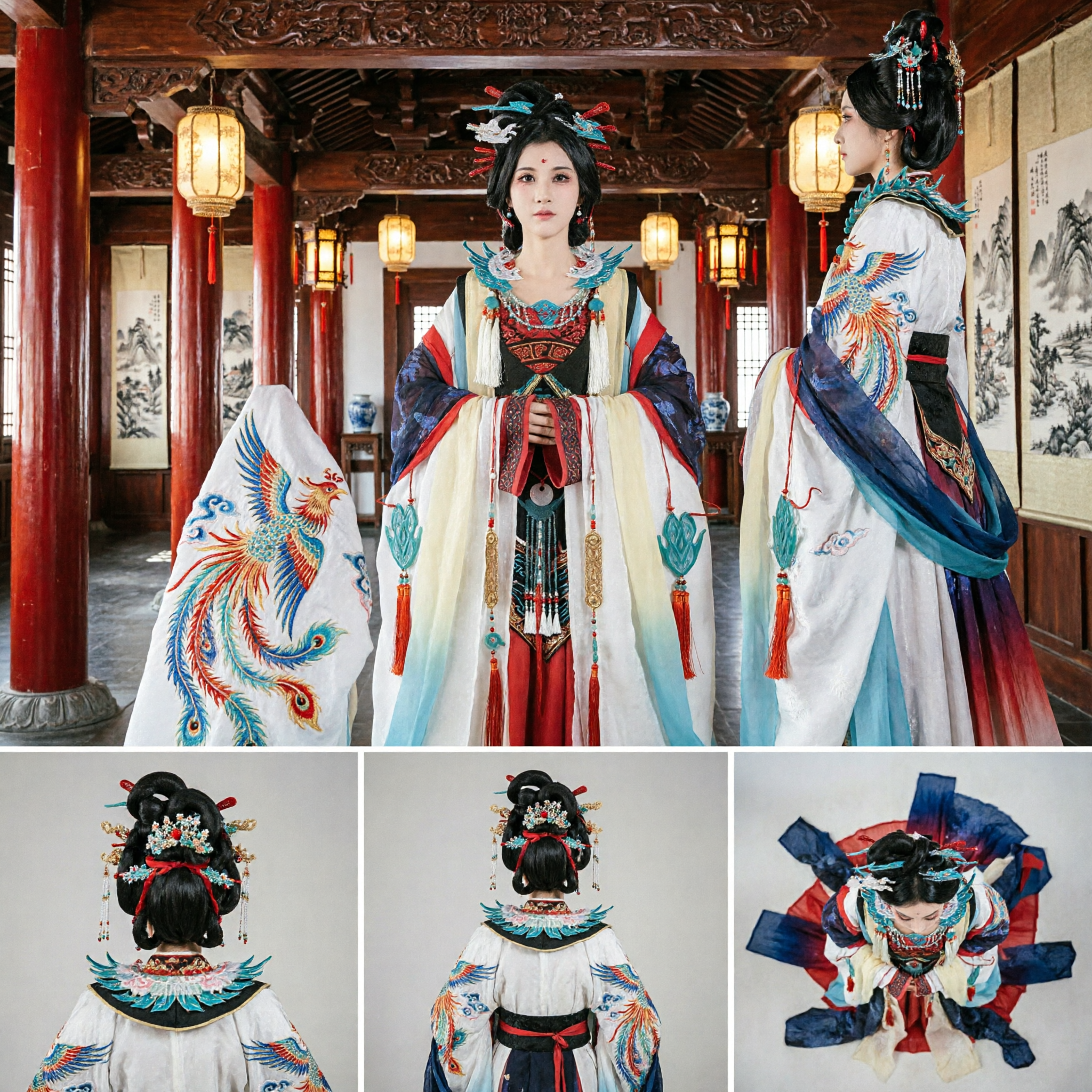 Luxe Traditioneel Chinees Hanfu Tang-dynastie Keizerin Kostuum voor Vrouwen Oud Paleisjurk Cosplay - Asian Costume