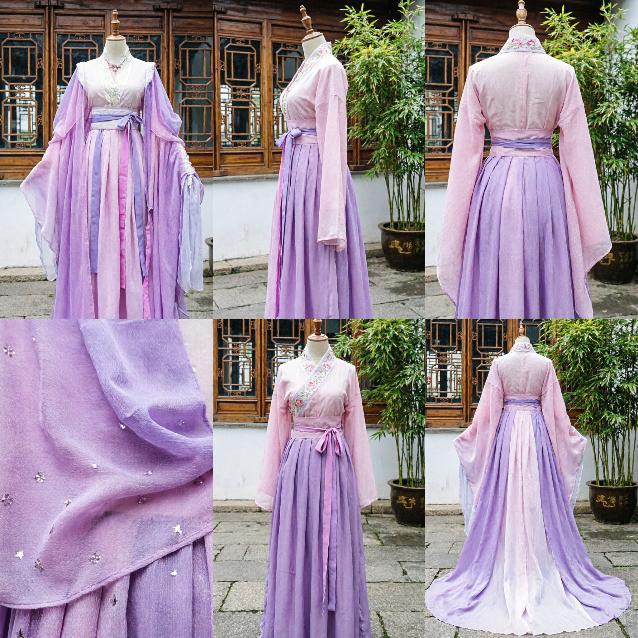 Elegant Paarse Hanfu-jurk Traditioneel Chinees Oud Feeënkostuum voor Vrouwen Podiumoptreden Cosplay - Asian Costume