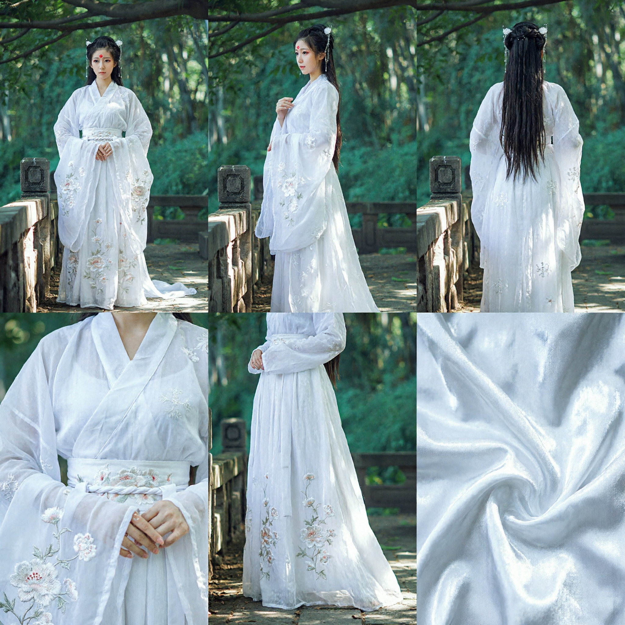 Damen-Weißes Hanfu, traditionelles chinesisches antikes Kostüm, Feenkleid für Cosplay Fotografie Auftritt - Asian Costume