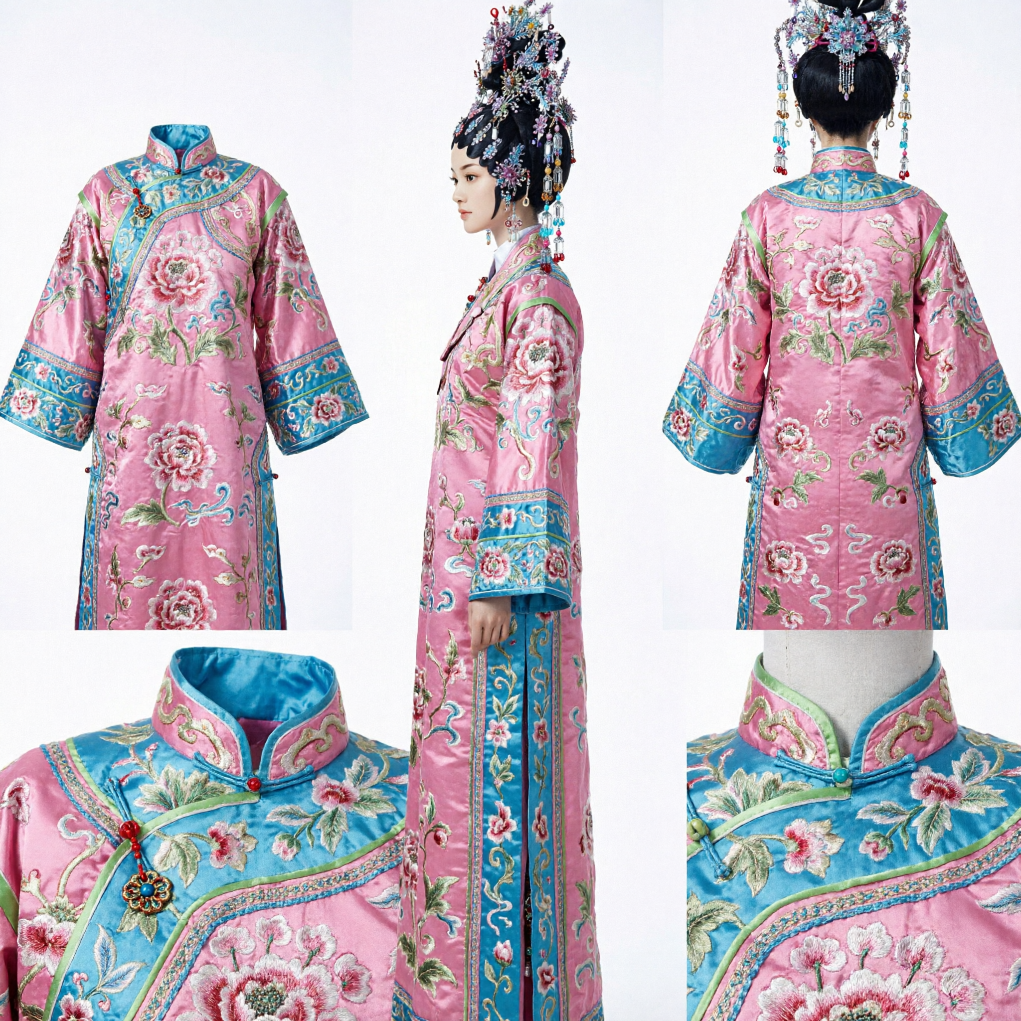 中国伝統京劇鳳凰冠ヘッドドレス 古代漢服結婚式ヘアジュエリー一式 女性用 - Asian Costume