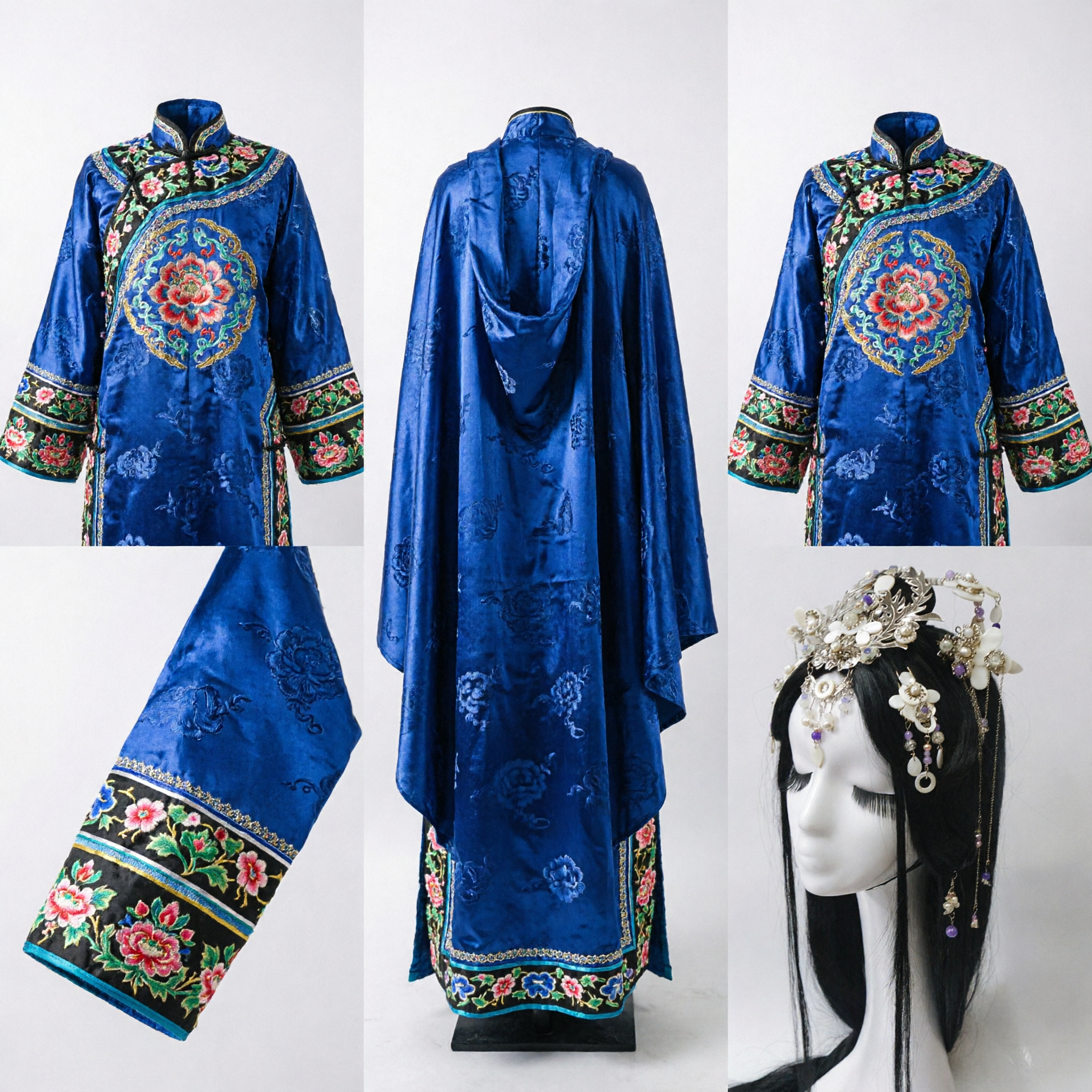 Coiffe Hanfu chinoise traditionnelle élégante, ornement capillaire ancien couronne phénix avec perles pour femmes - Asian Costume