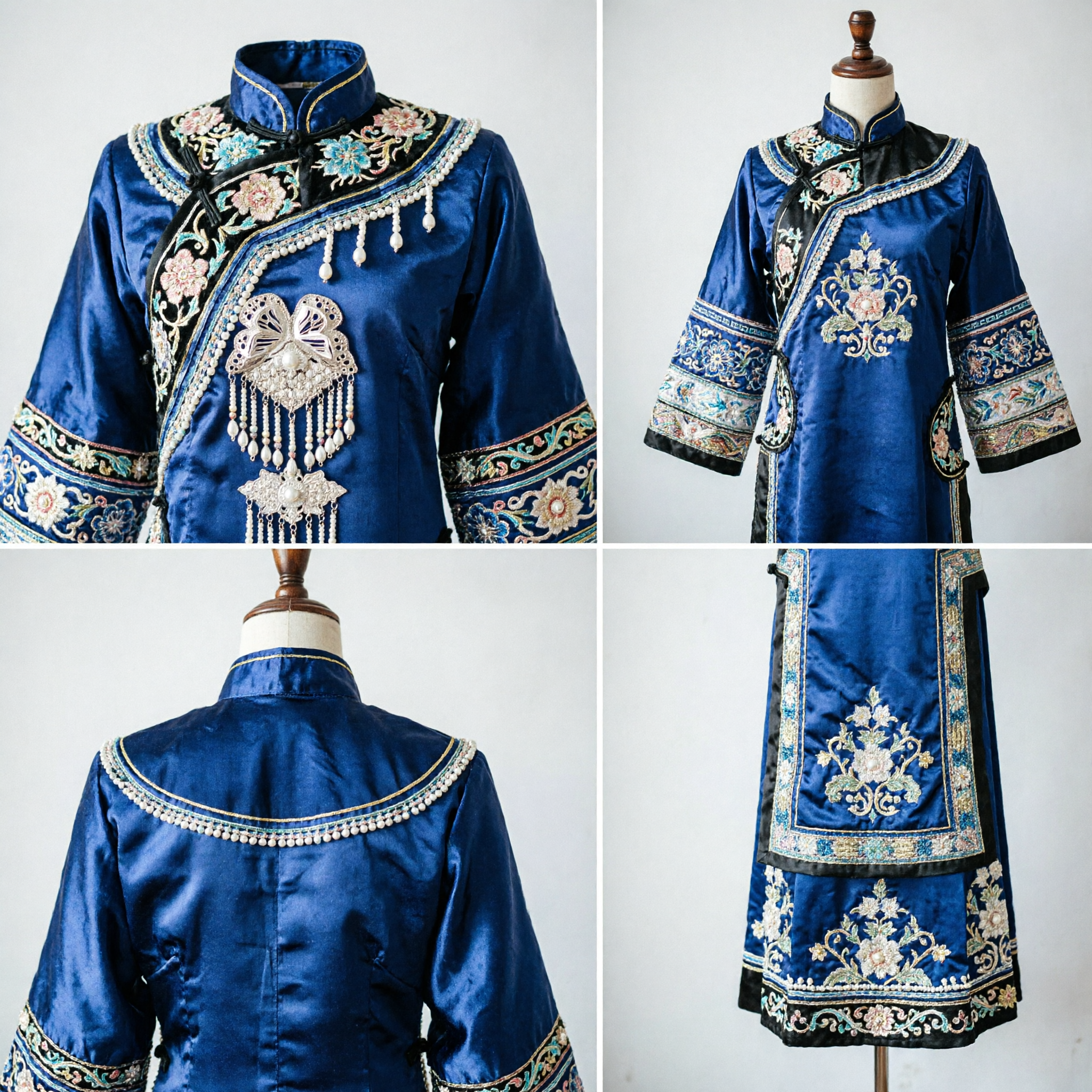 Ancient Chinese Traditional Hanfu Hair Accessories Phoenix Crown Wedding Bridal Headpiece with Butterfly Tassels for Women - Asian Costume