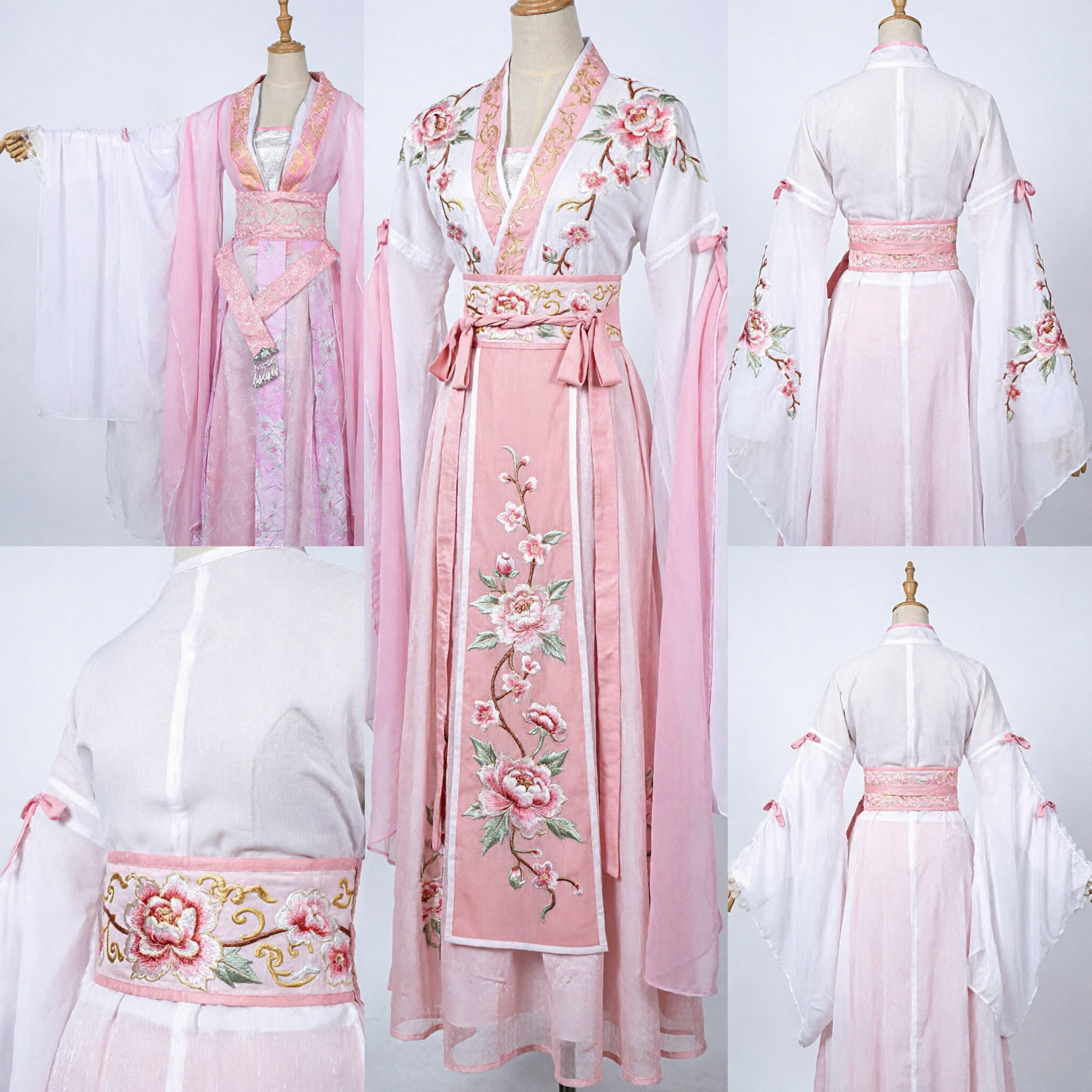 Pink Traditional Chinese Hanfu Dress Tang Dynasty Princess Costume Ancient Fairy Cosplay Outfit for Women - Asian Costume