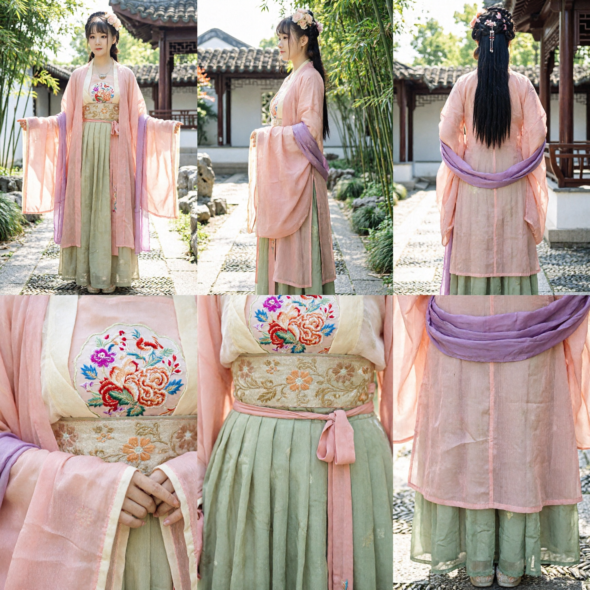 전통 중국 한푸 고대 의상 당나라 궁중 여인 드레스 여성 요정 코스프레 사진 촬영 - Asian Costume